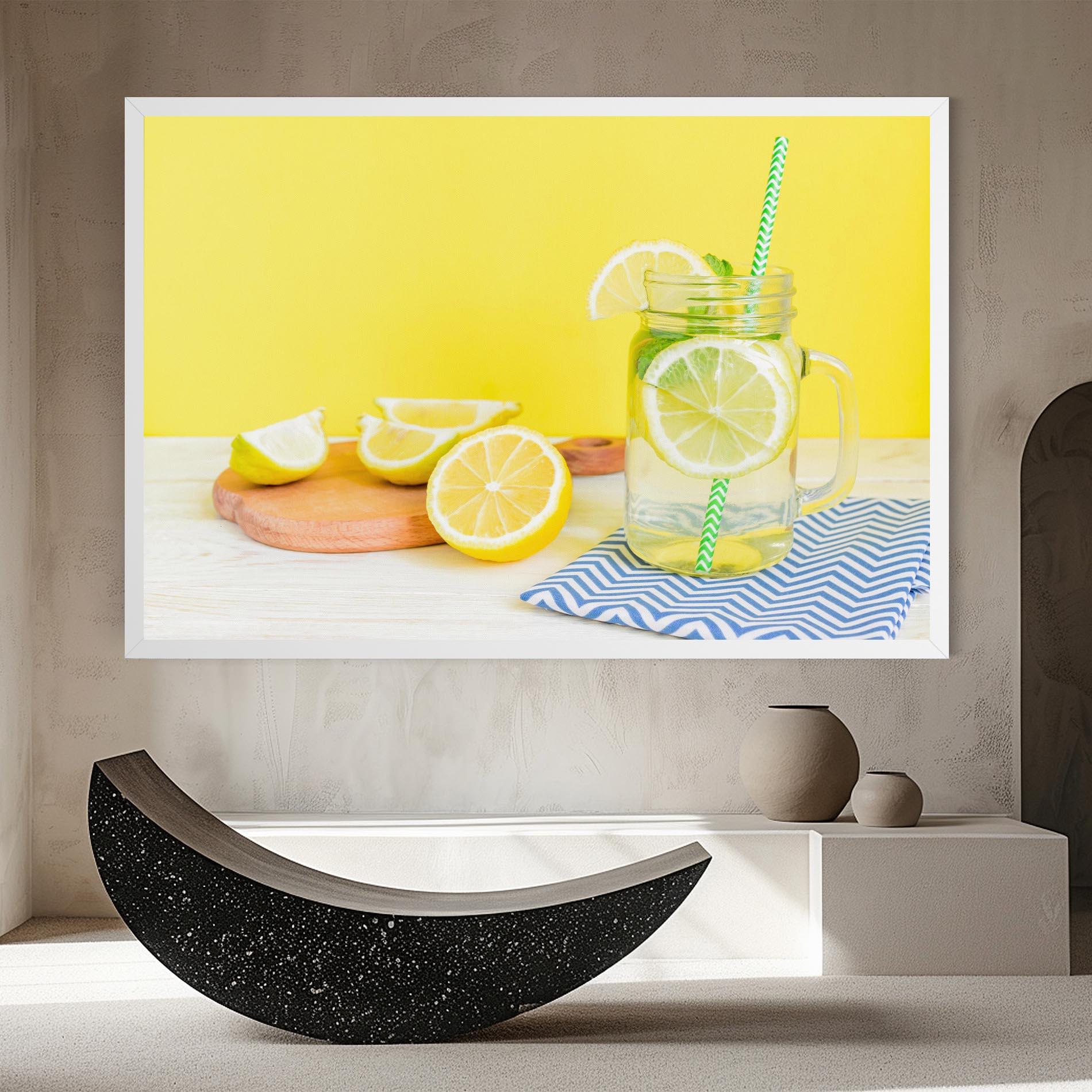 Obraz na Płótnie Citrus Lemonade Water mockup 8