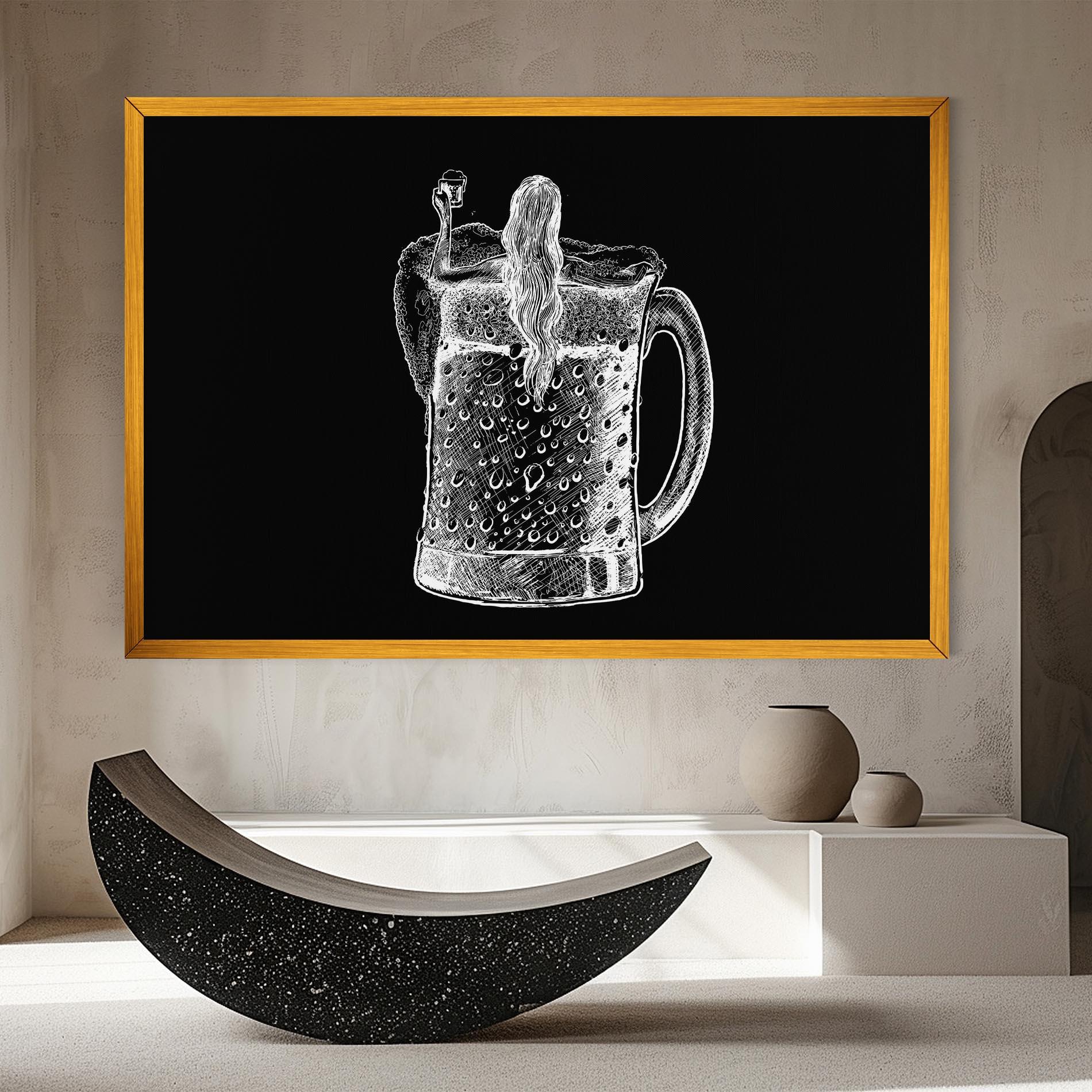 Obraz na Płótnie Beer Woman mockup 8