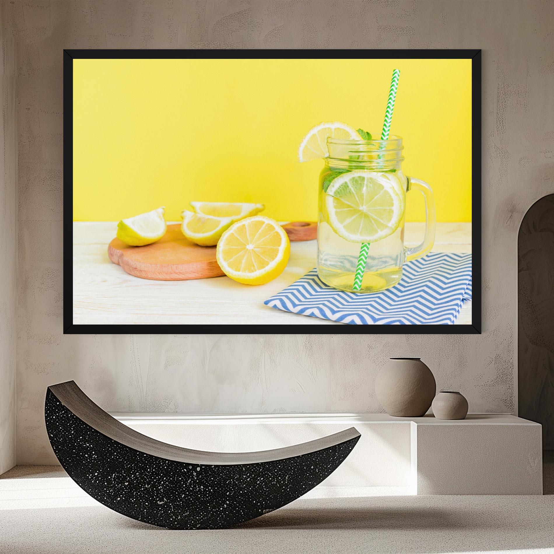 Obraz na Płótnie Citrus Lemonade Water mockup 8