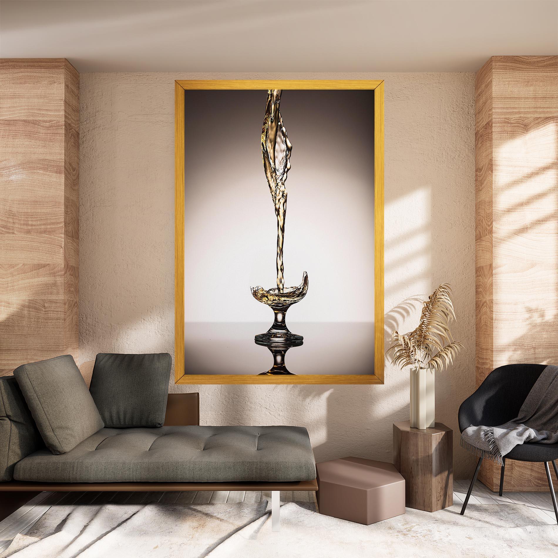 Obraz na Płótnie White Wine Splash mockup 8