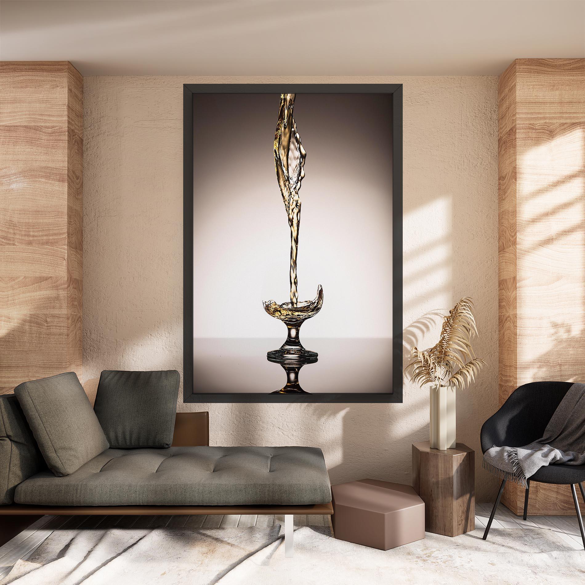 Obraz na Płótnie White Wine Splash mockup 8