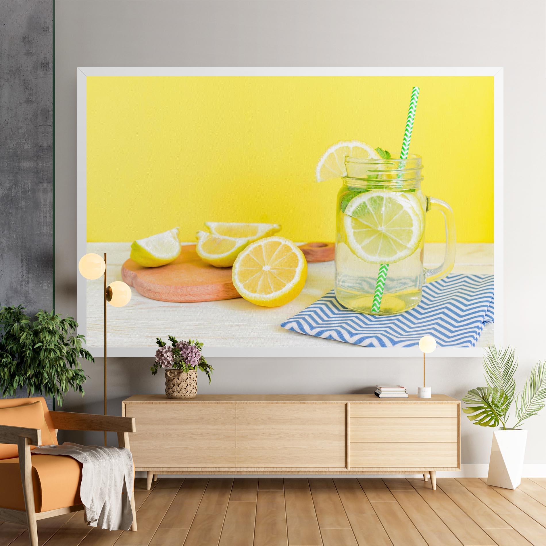 Obraz na Płótnie Citrus Lemonade Water mockup 9
