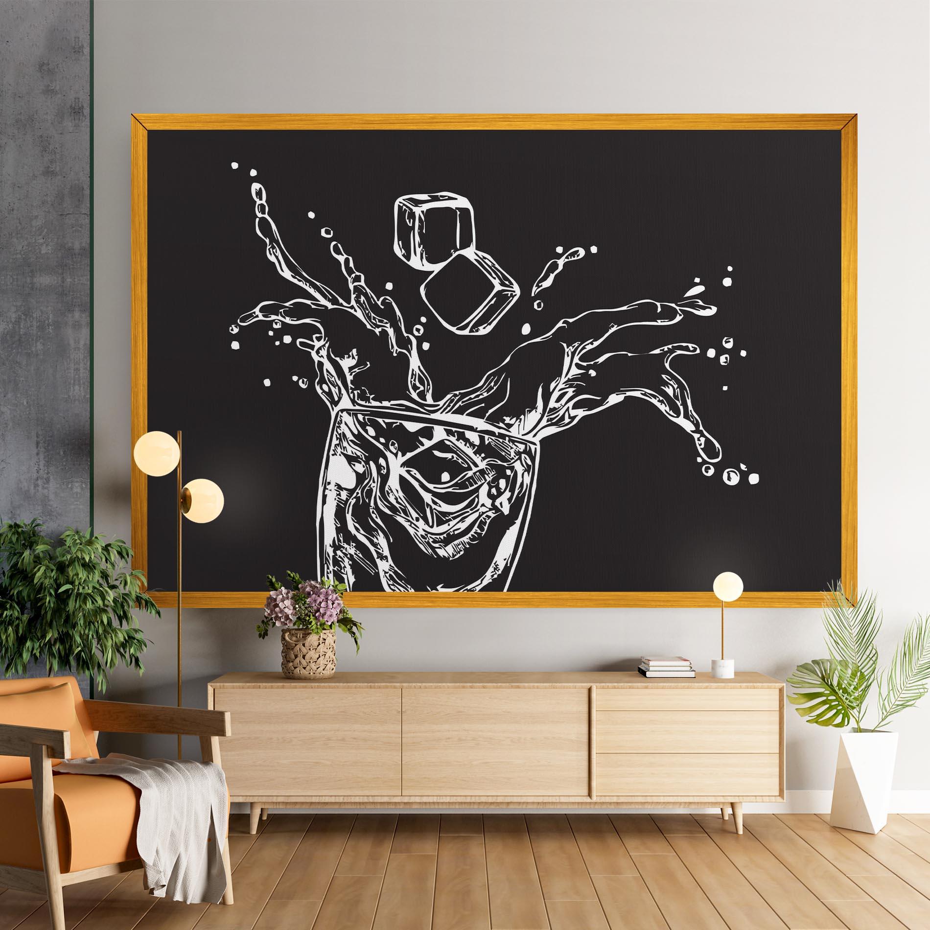 Obraz na Płótnie Ice Splash Drink mockup 9