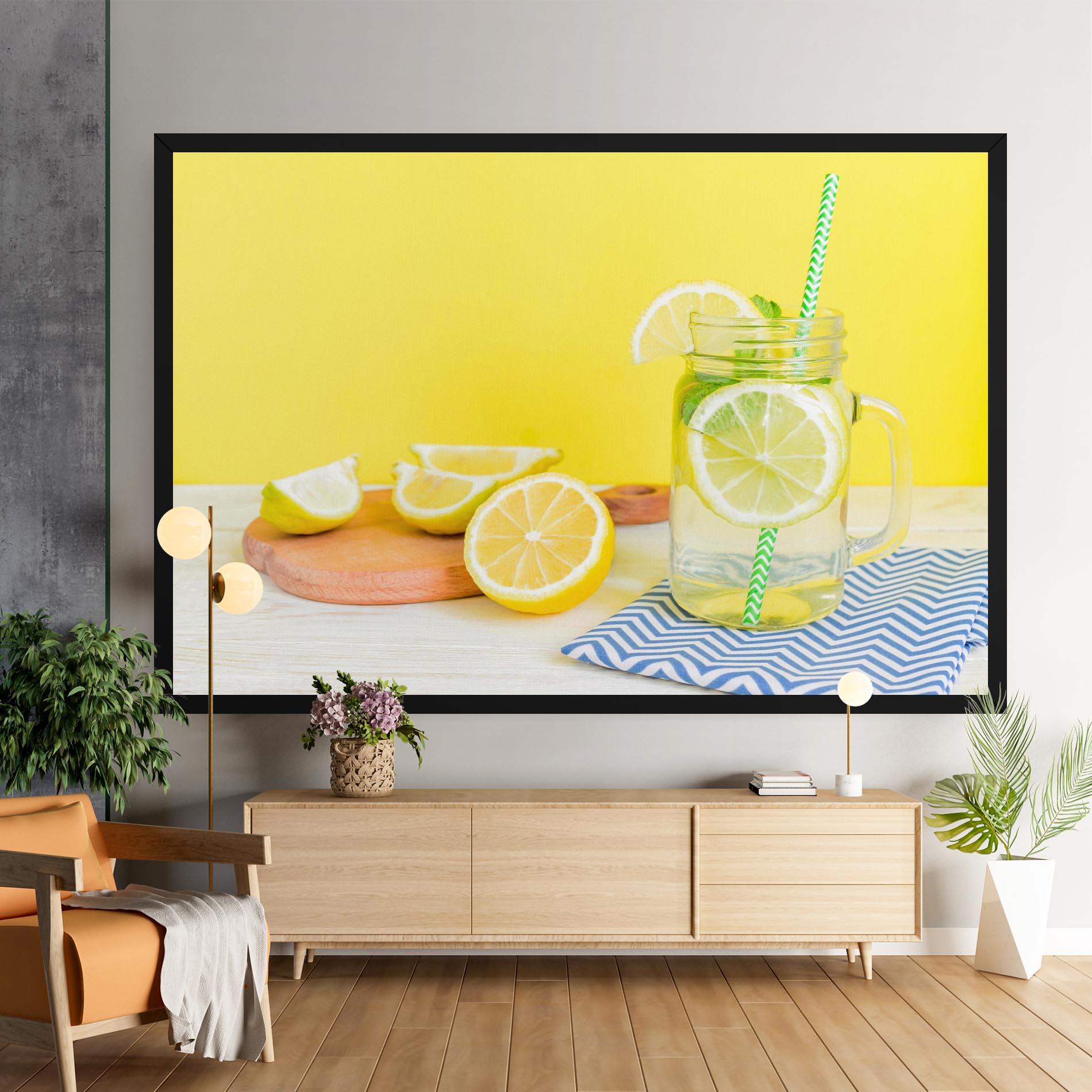 Obraz na Płótnie Citrus Lemonade Water mockup 9