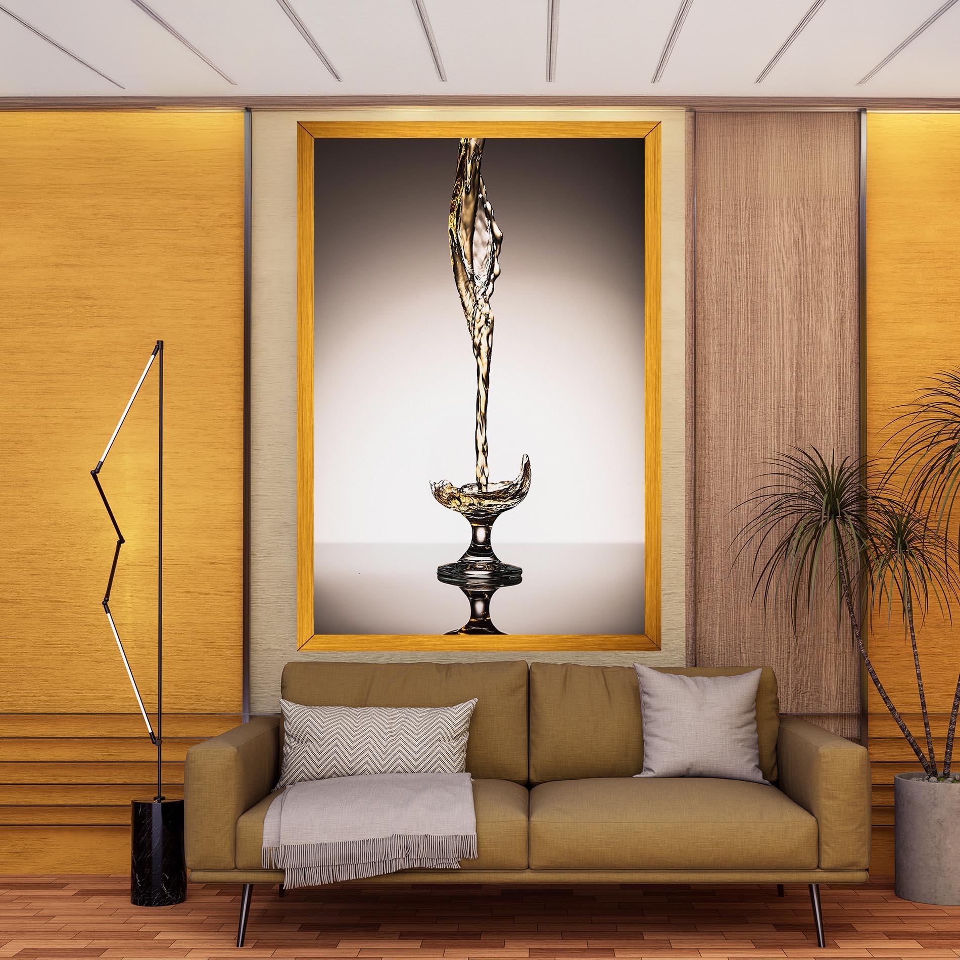 Obraz na Płótnie White Wine Splash mockup 9