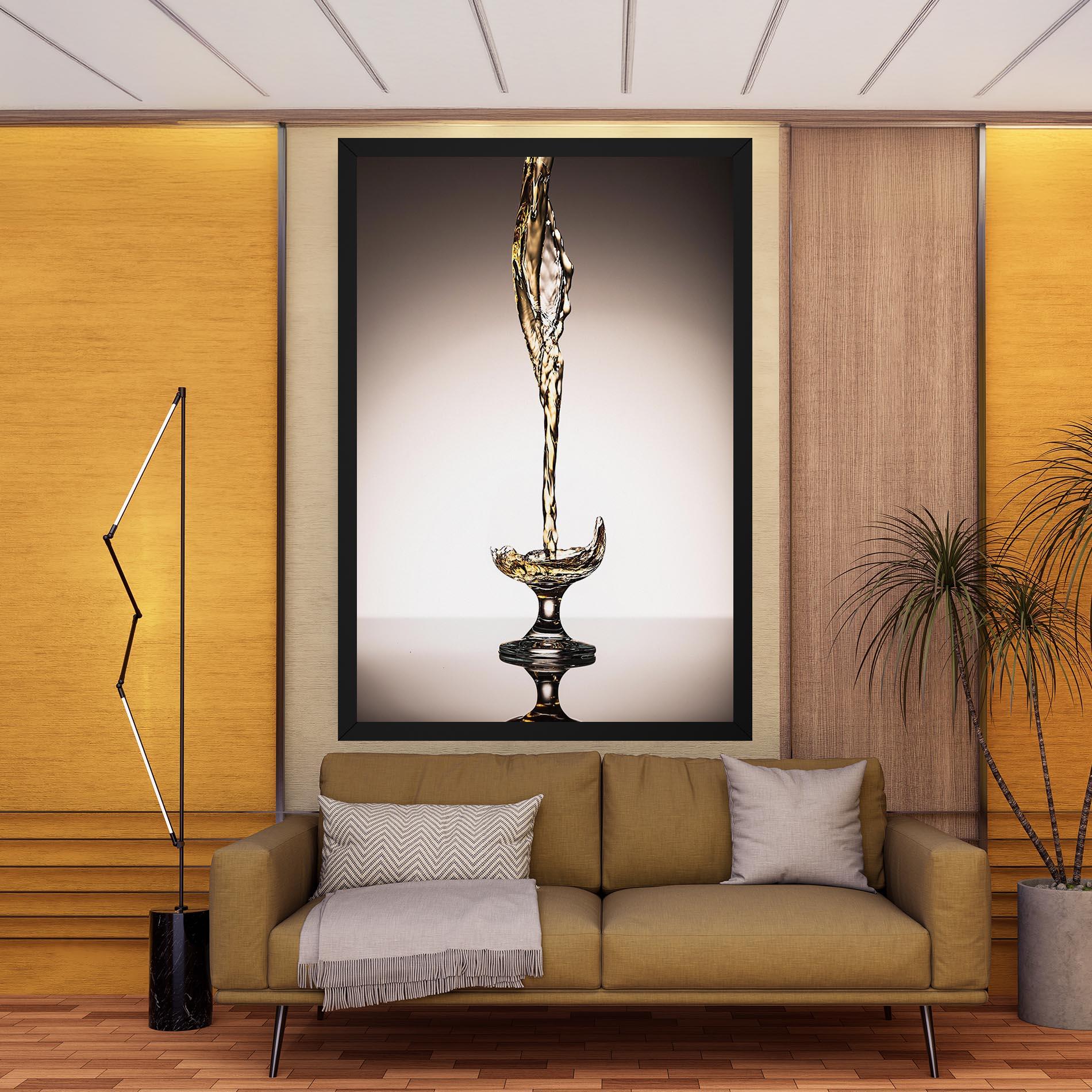 Obraz na Płótnie White Wine Splash mockup 9