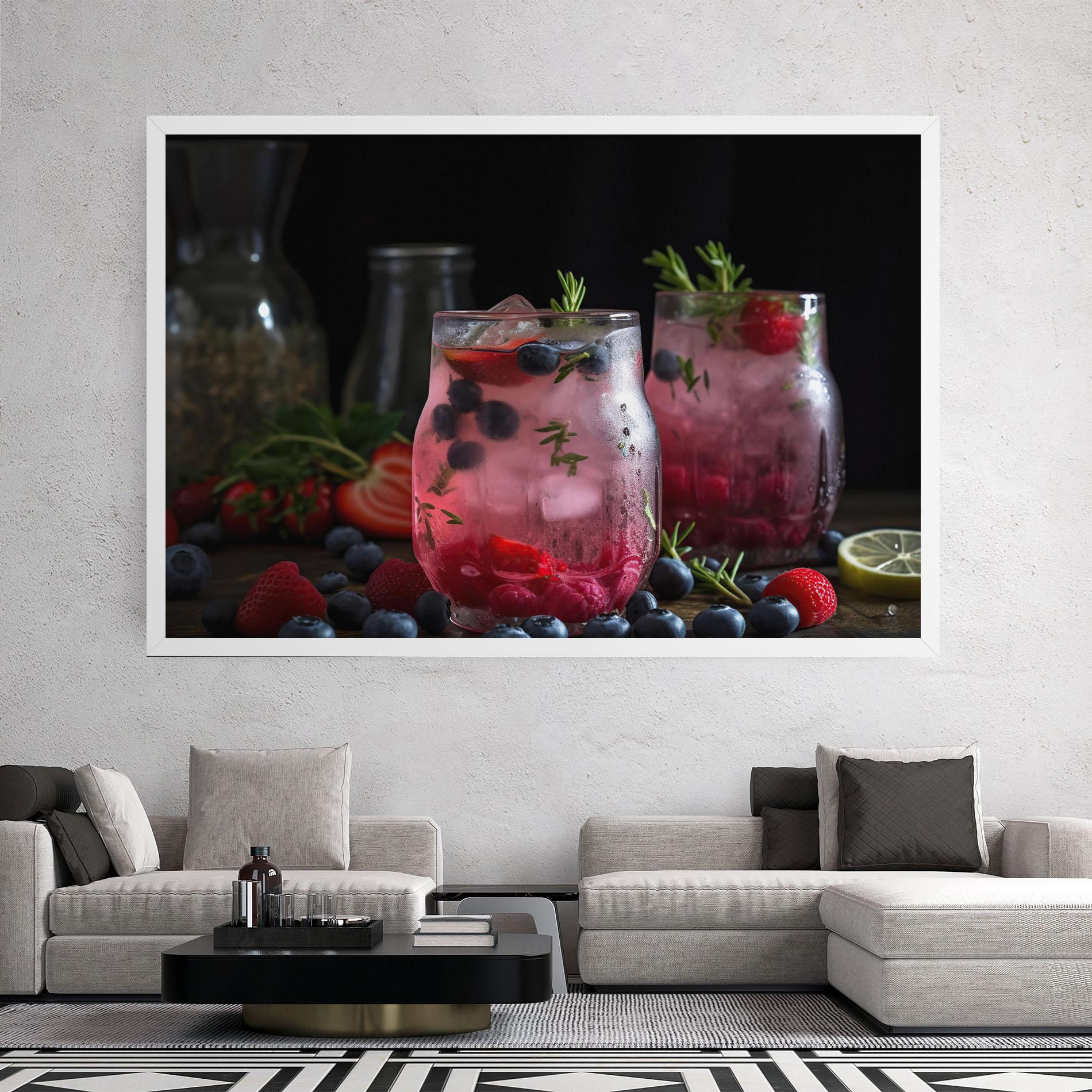 Obraz na Płótnie Berry Ice Drink mockup 2