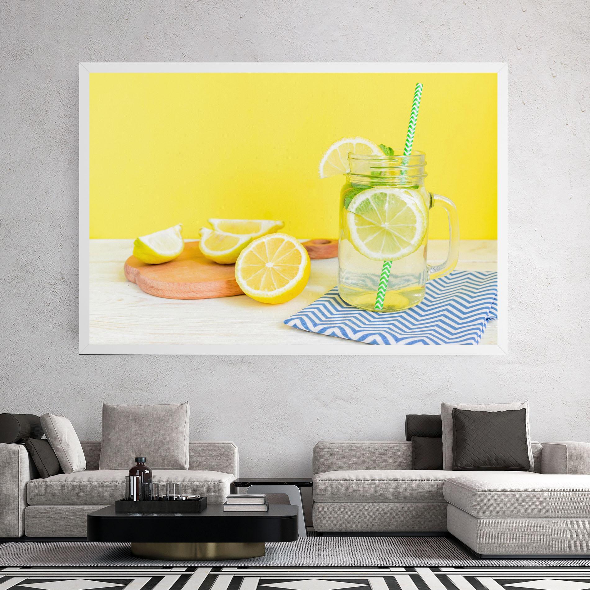 Obraz na Płótnie Citrus Lemonade Water mockup 2