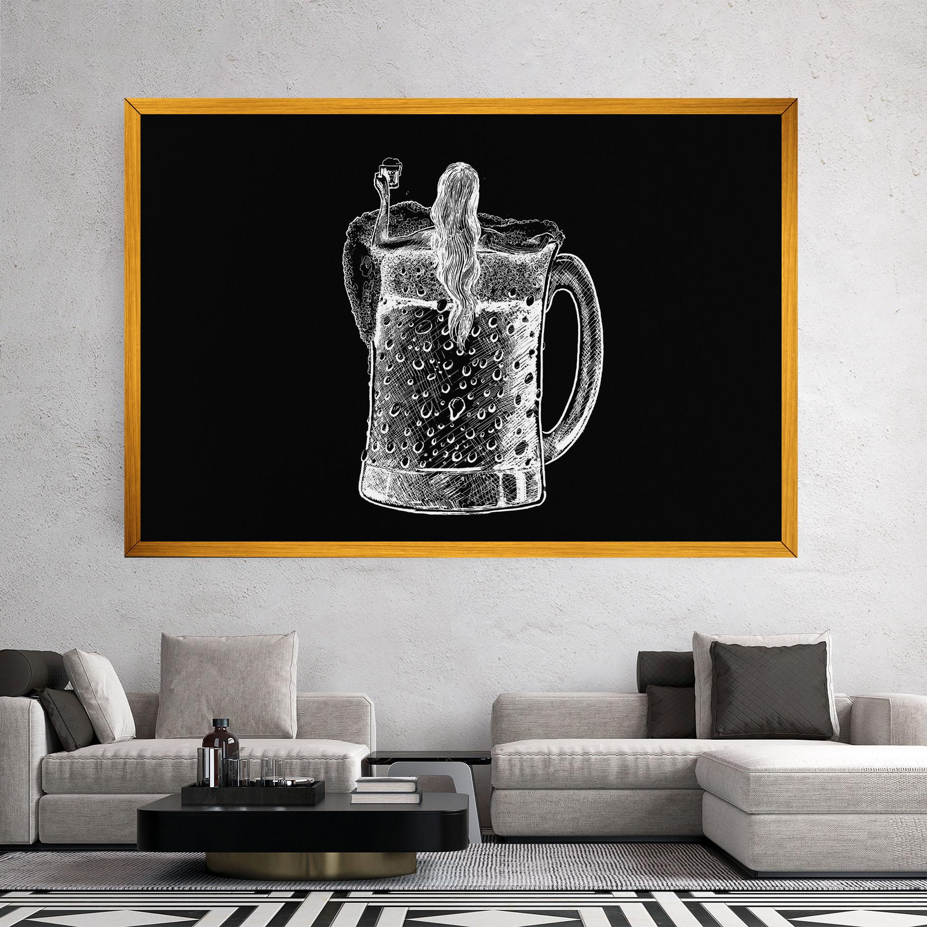 Obraz na Płótnie Beer Woman mockup 2