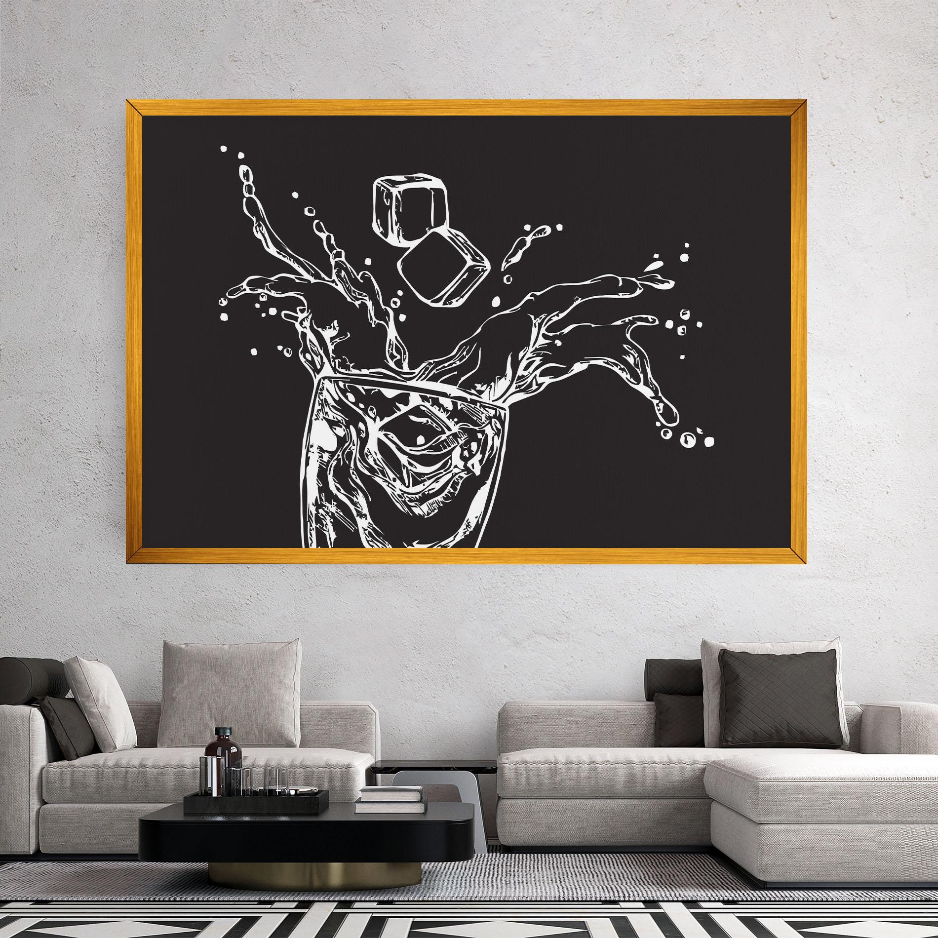 Obraz na Płótnie Ice Splash Drink mockup 2