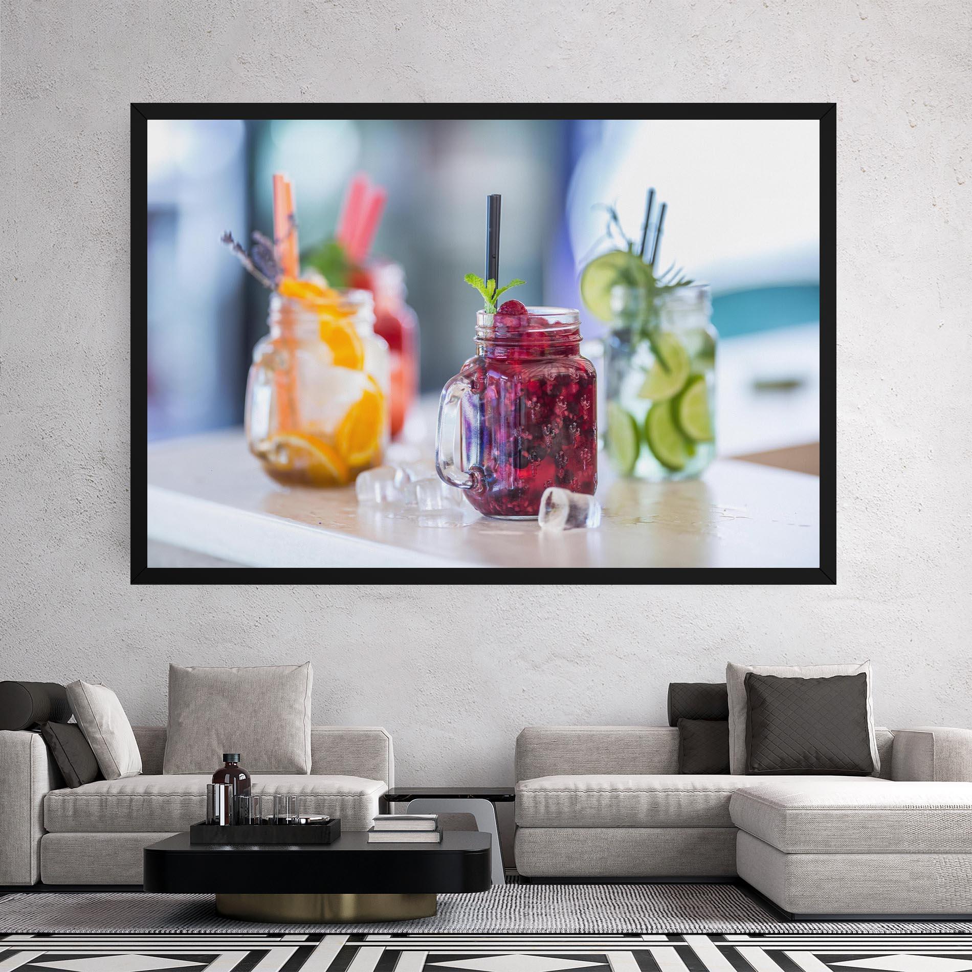 Obraz na Płótnie Orange Lime Lemonades mockup 2