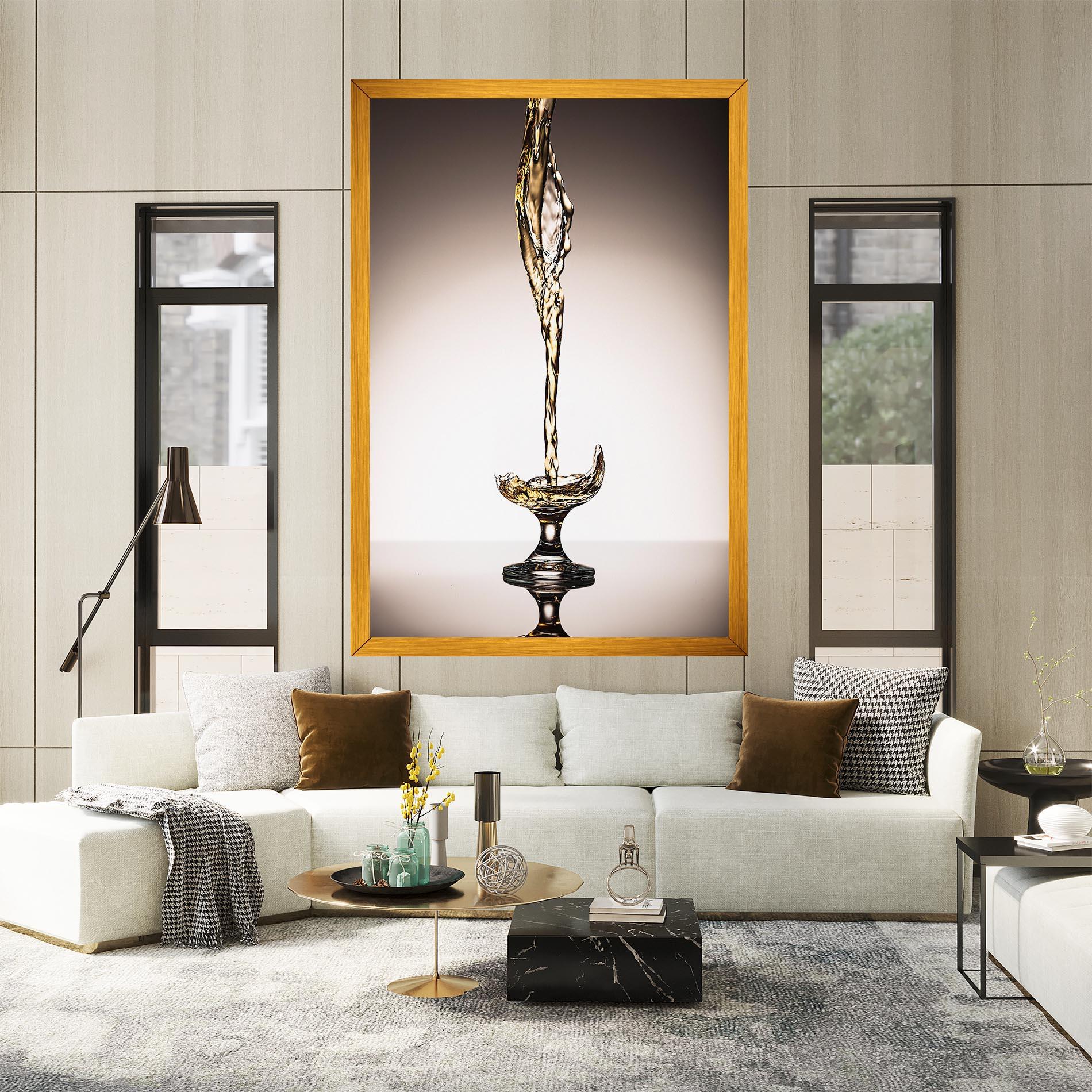 Obraz na Płótnie White Wine Splash mockup 2