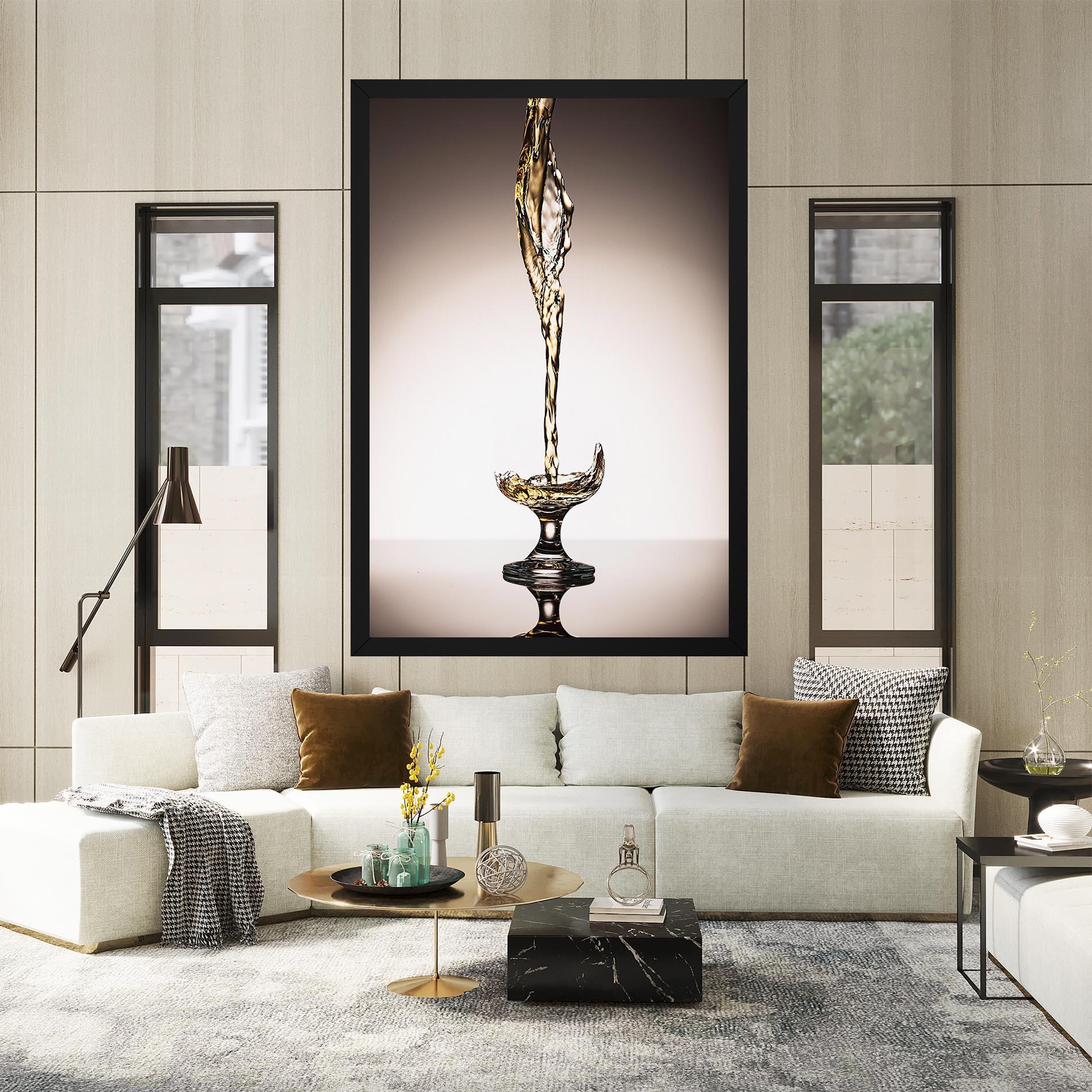 Obraz na Płótnie White Wine Splash mockup 2