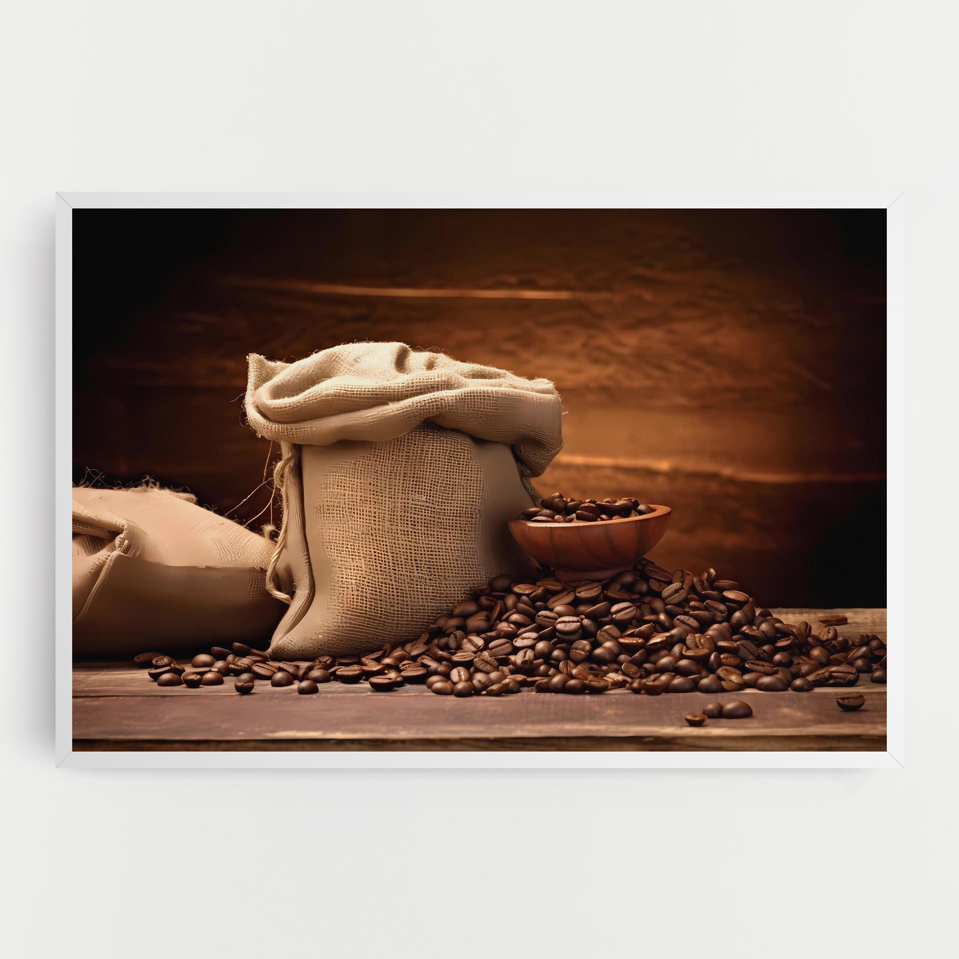 Obraz na Płótnie Big Bag Of Coffee Beans mockup 0