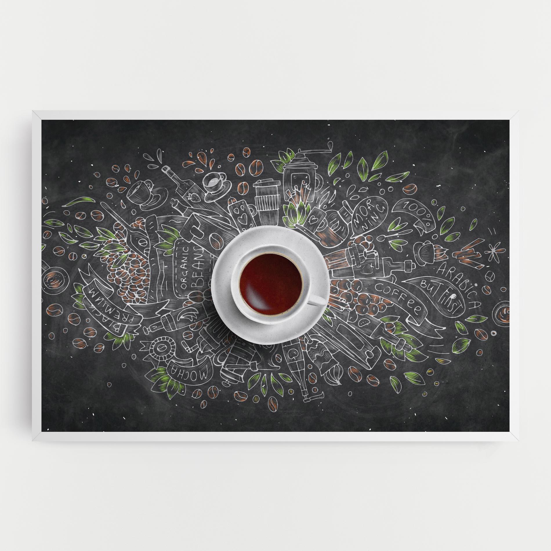 Obraz na Płótnie Black Board Coffee mockup 0