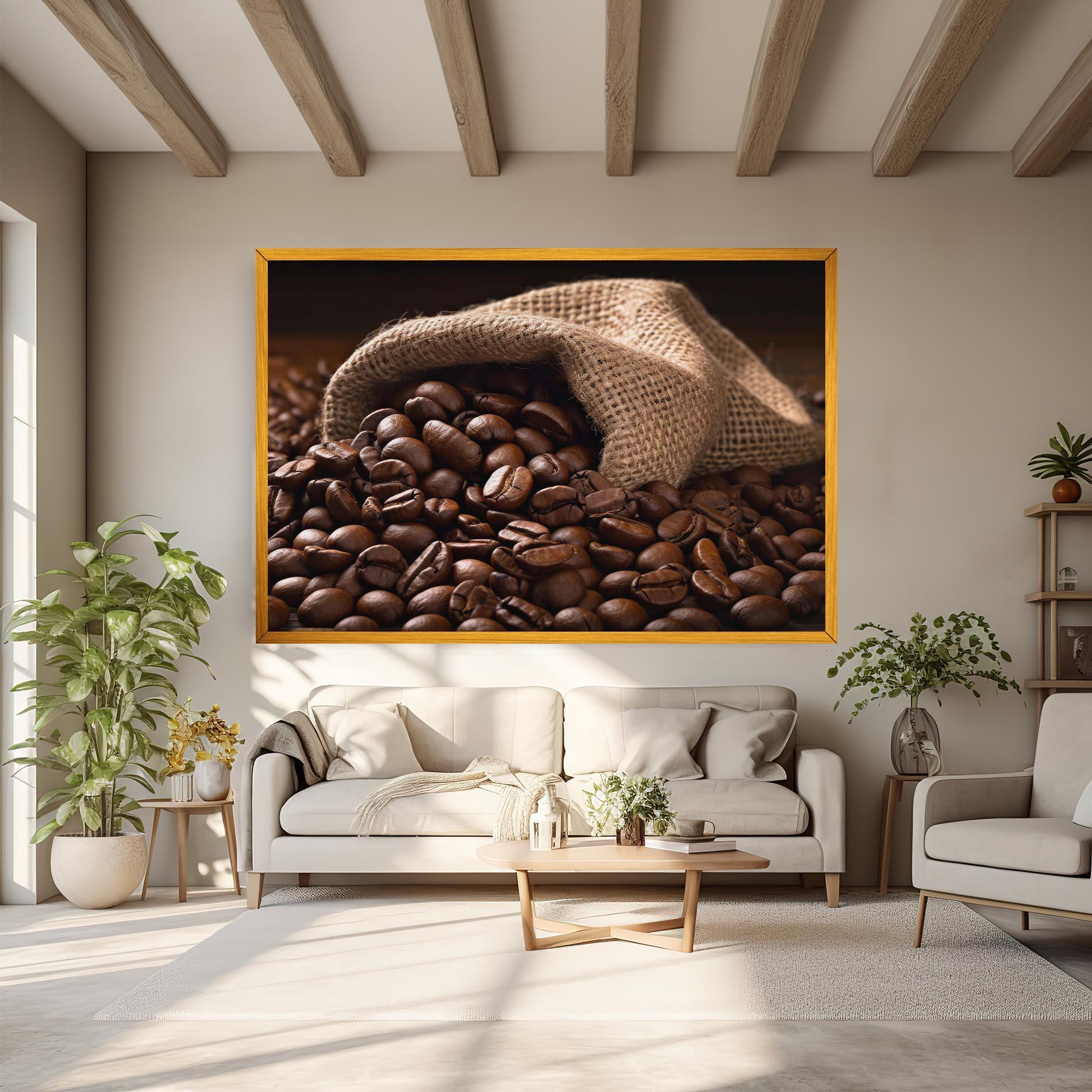 Obraz na Płótnie Bag Of Coffee Beans mockup 6