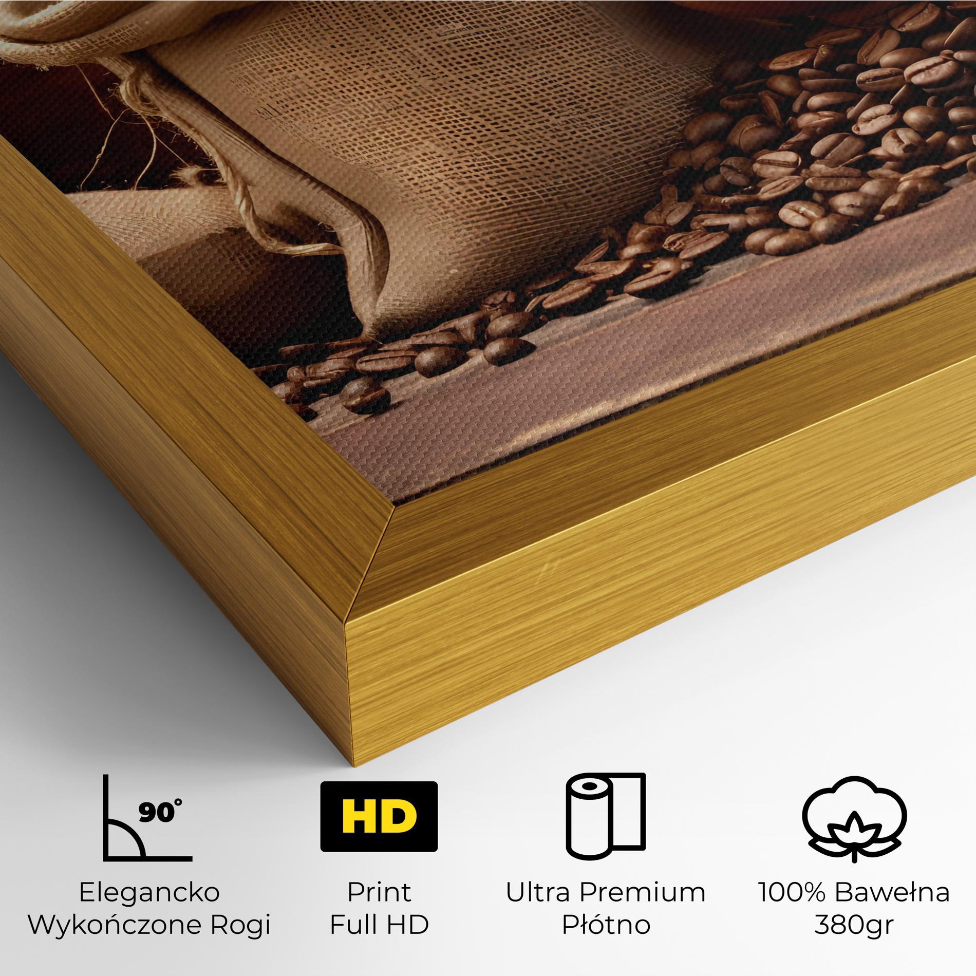 Obraz na Płótnie Big Bag Of Coffee Beans mockup 4