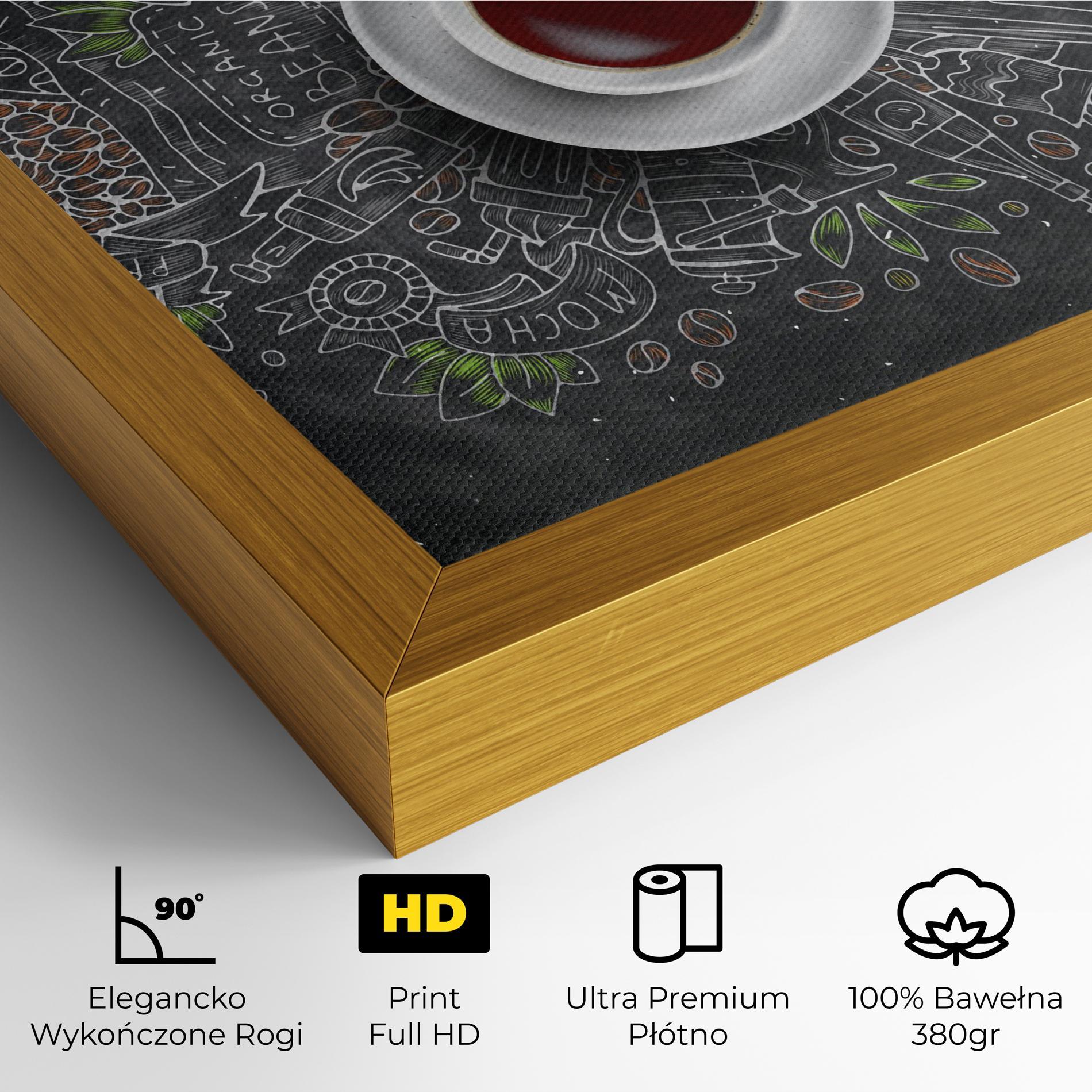Obraz na Płótnie Black Board Coffee mockup 4