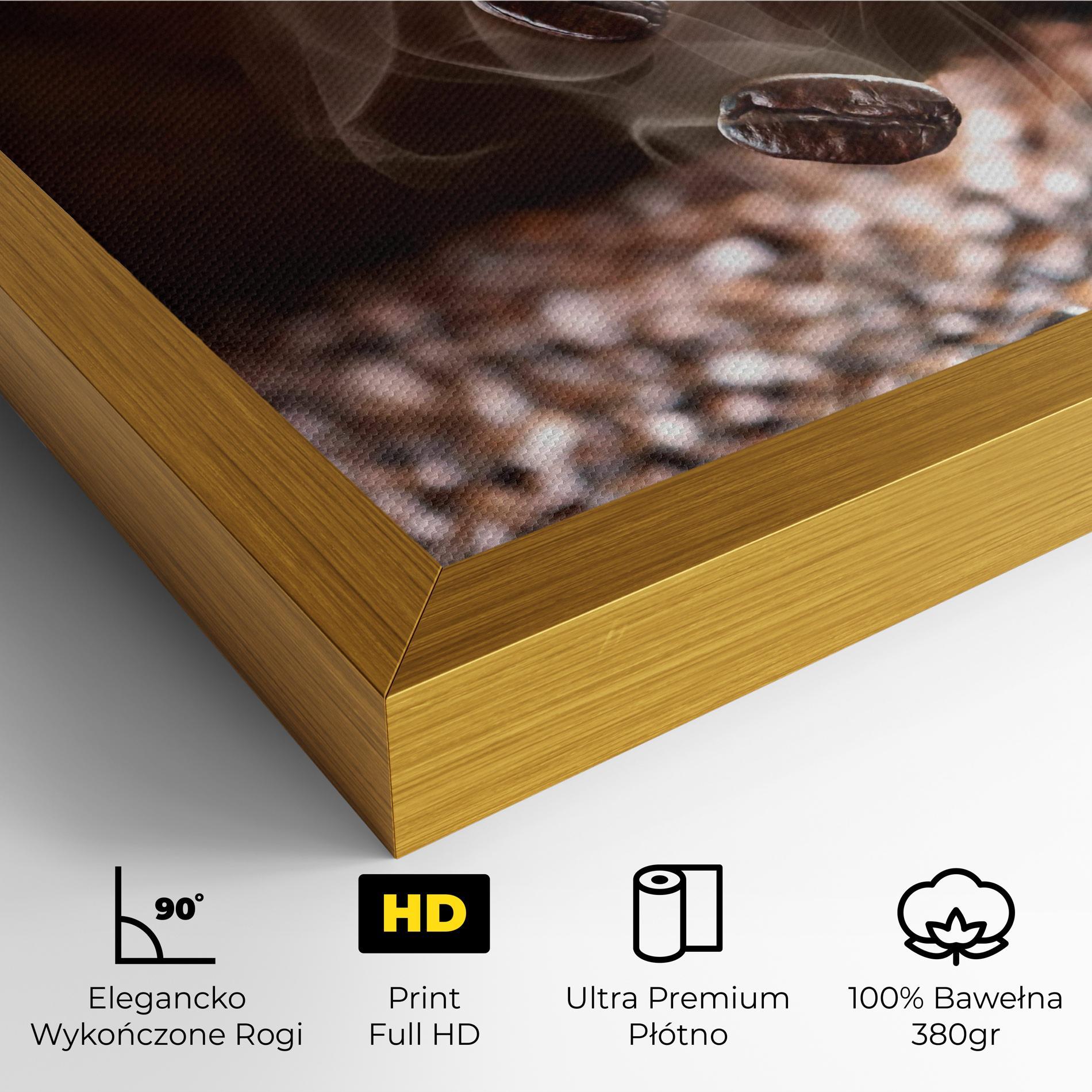 Obraz na Płótnie Close Up Falling Beans mockup 4