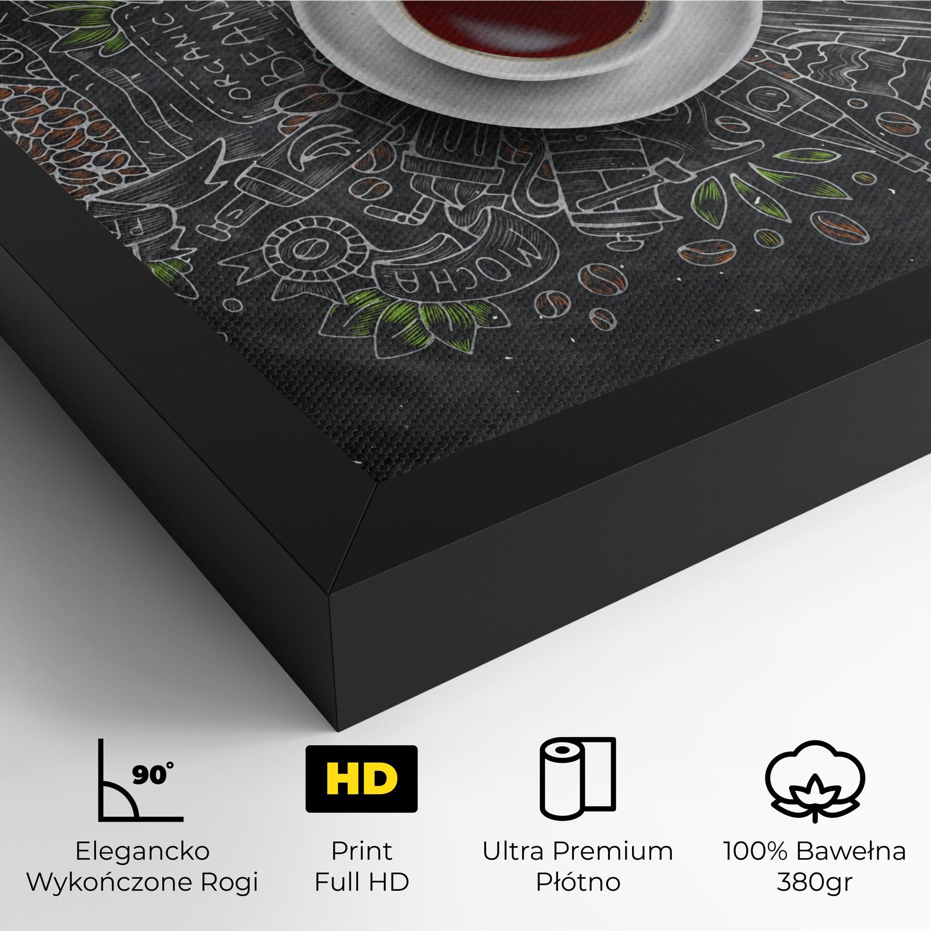 Obraz na Płótnie Black Board Coffee mockup 4
