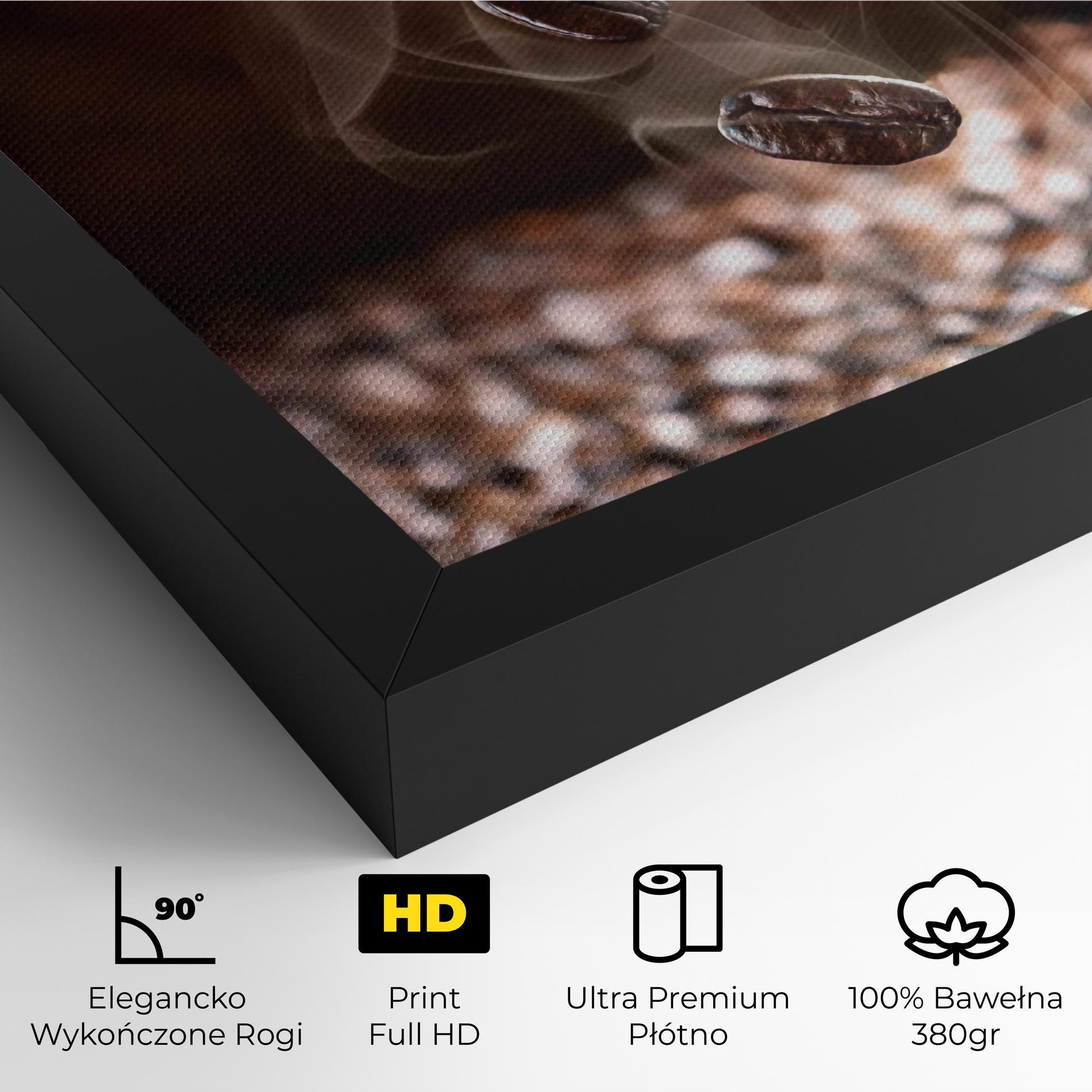 Obraz na Płótnie Close Up Falling Beans mockup 4