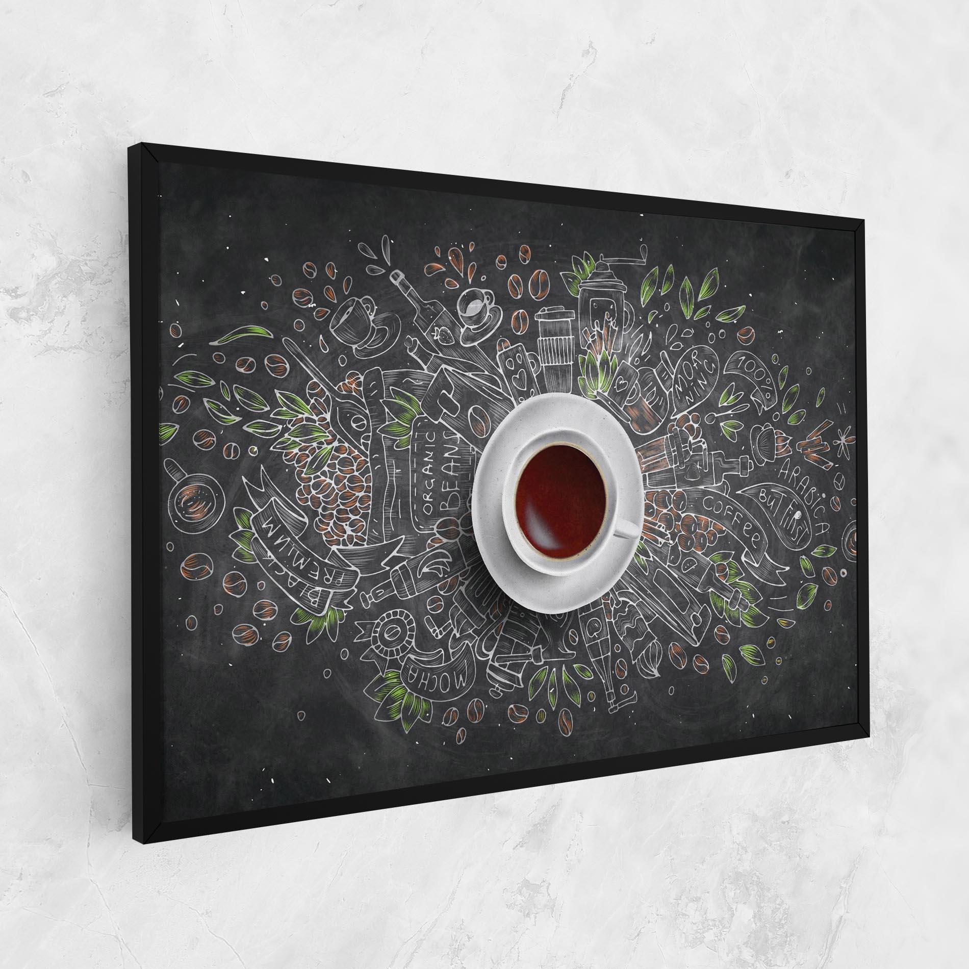 Obraz na Płótnie Black Board Coffee mockup 1