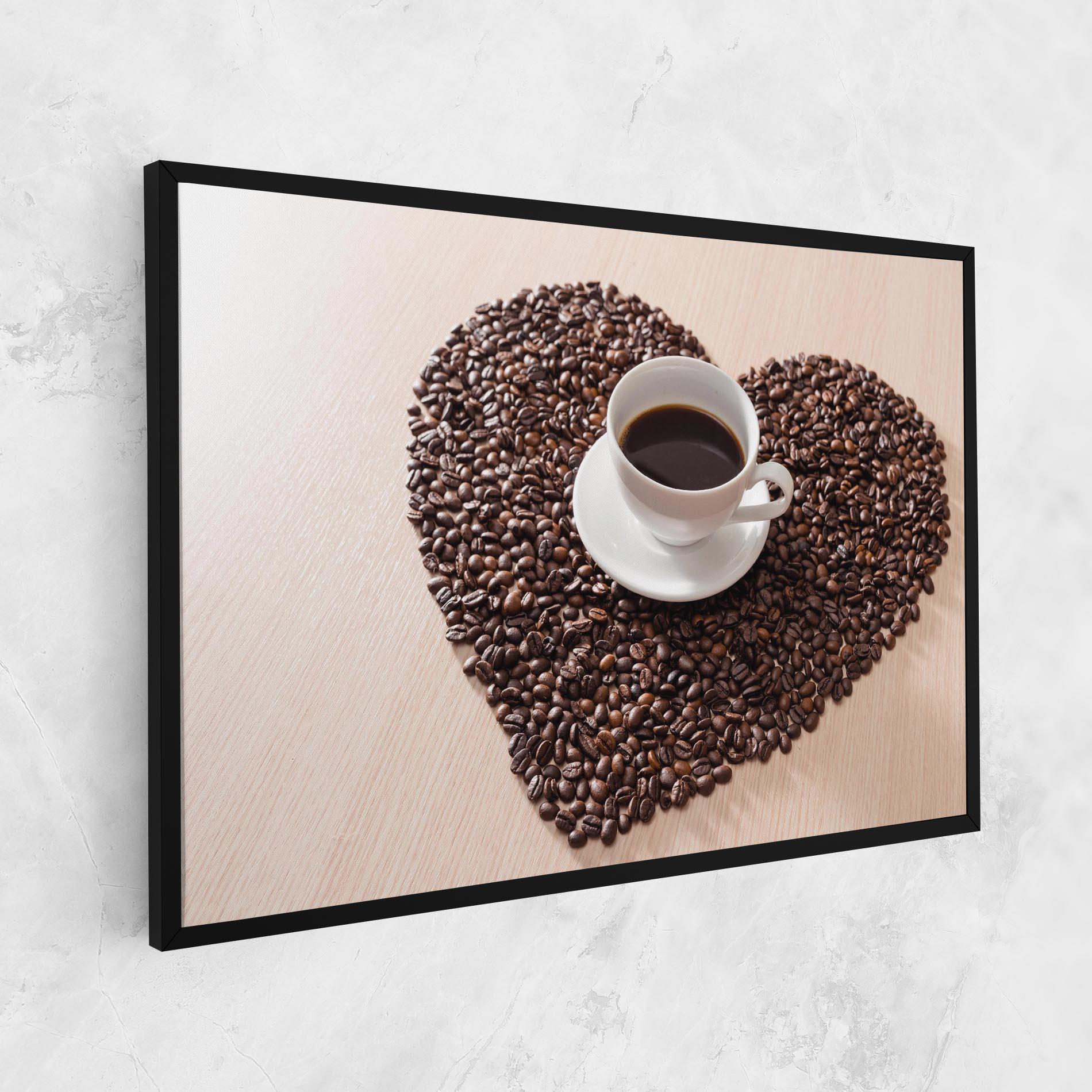 Obraz na Płótnie Heart Coffee Beans mockup 1