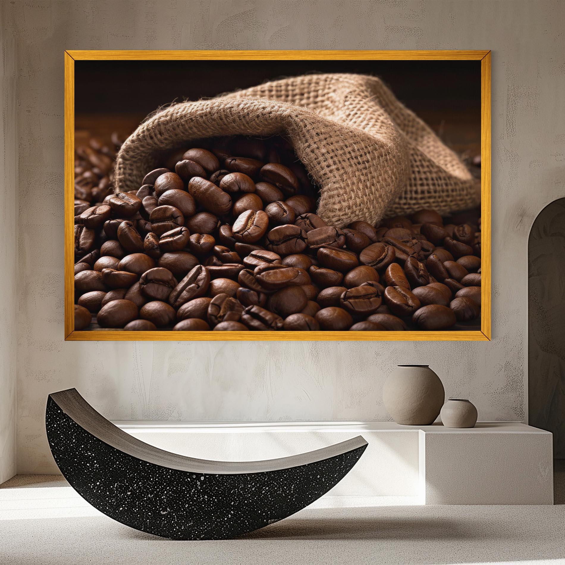 Obraz na Płótnie Bag Of Coffee Beans mockup 8