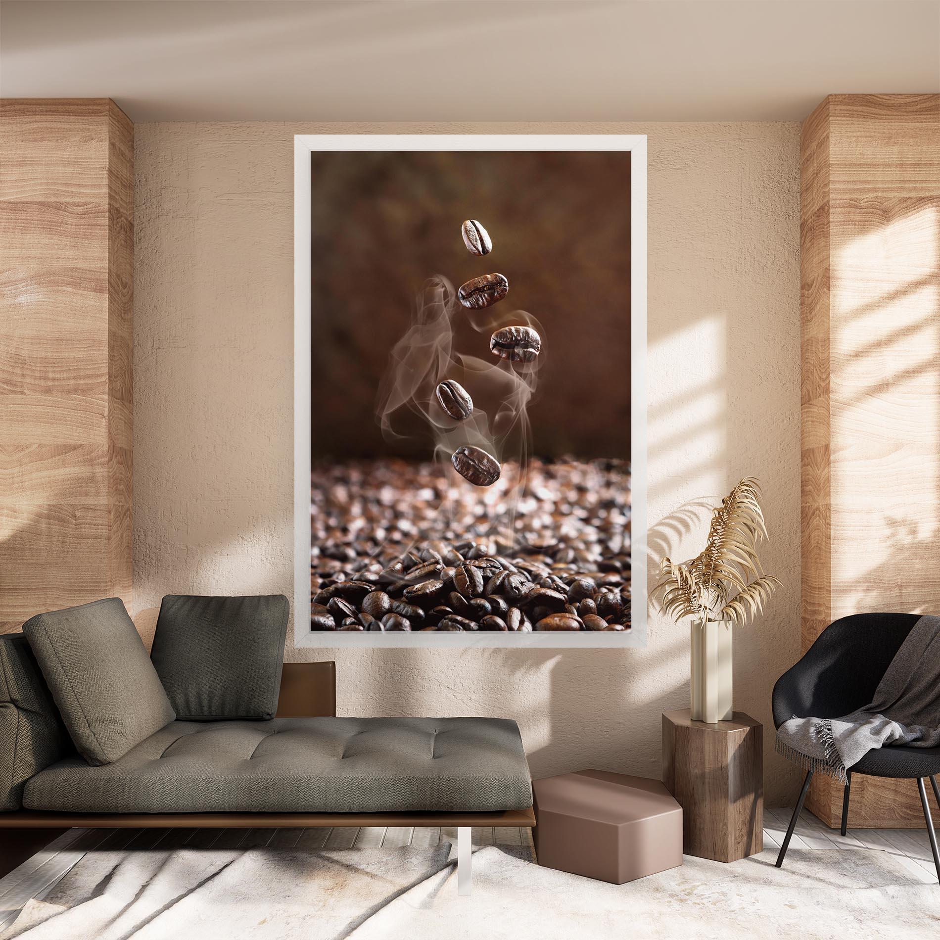 Obraz na Płótnie Close Up Falling Beans mockup 8