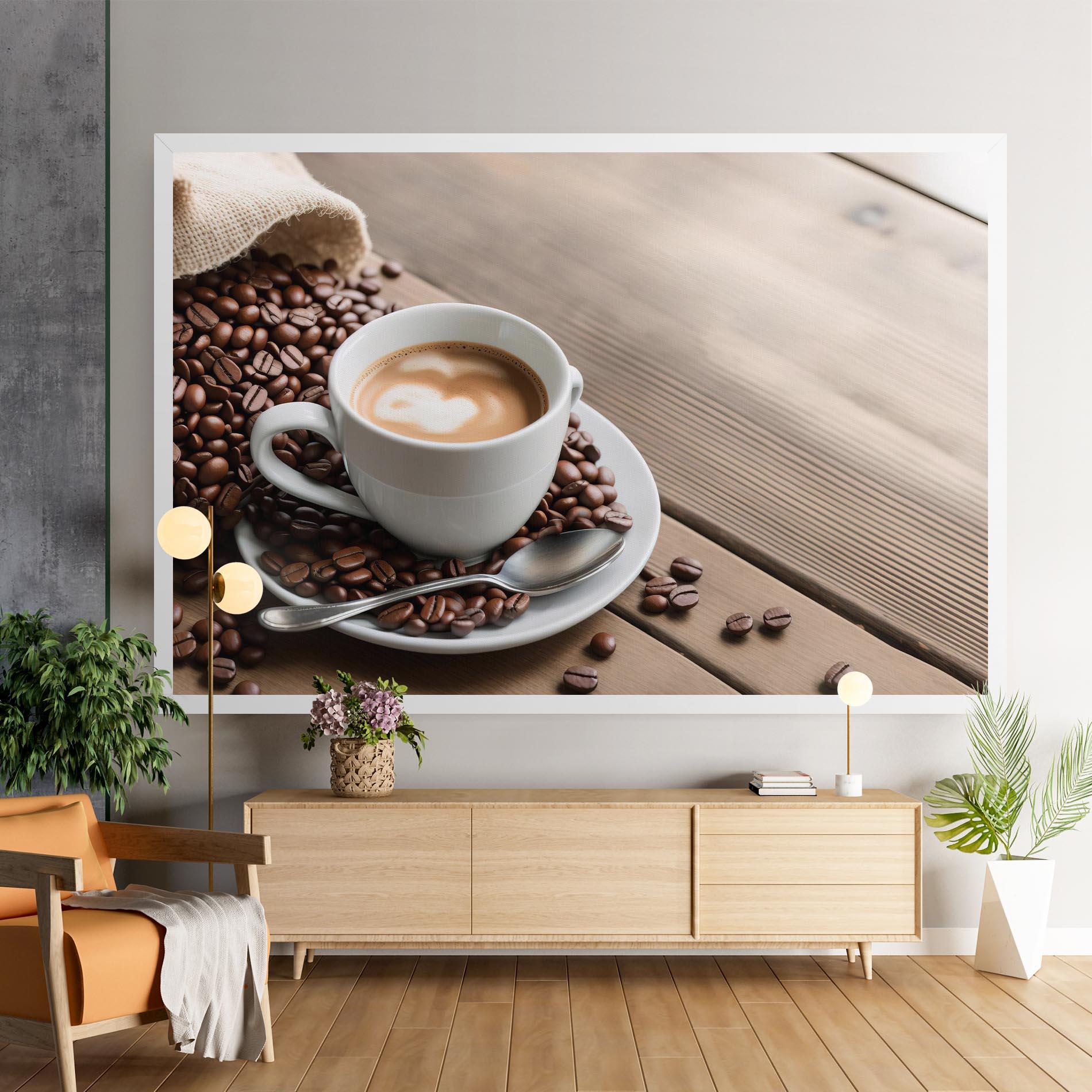 Obraz na Płótnie Coffee On Table mockup 9