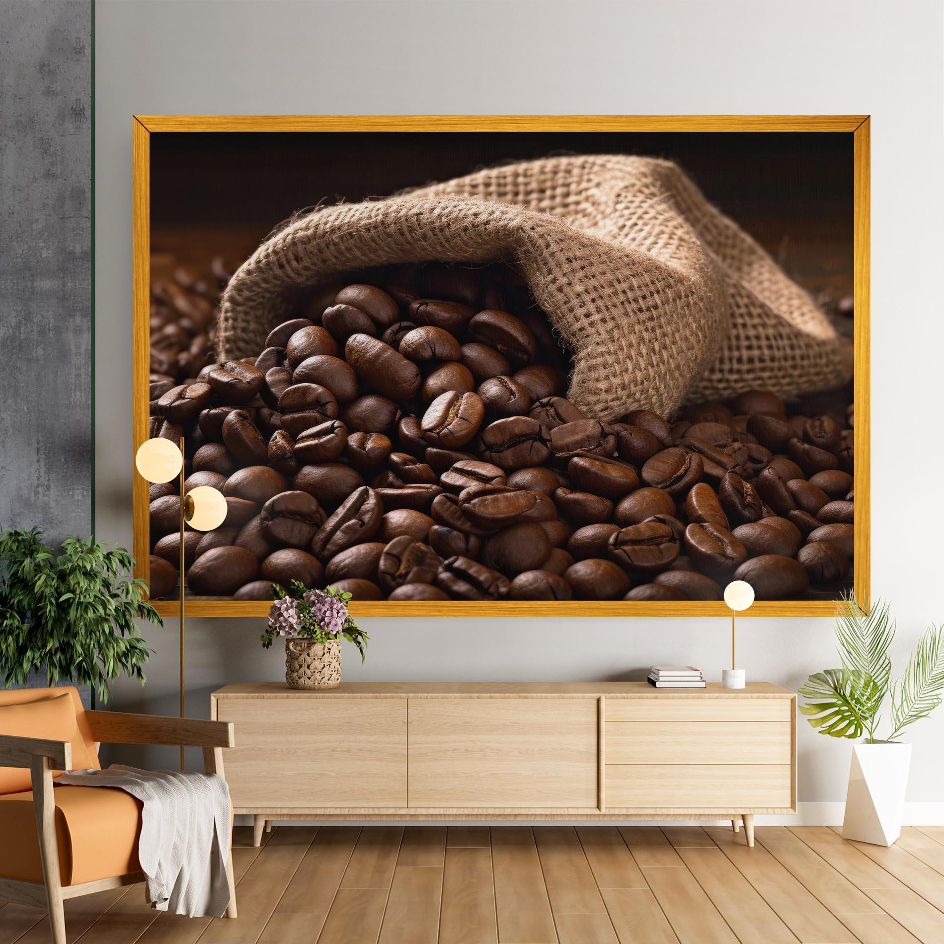 Obraz na Płótnie Bag Of Coffee Beans mockup 9