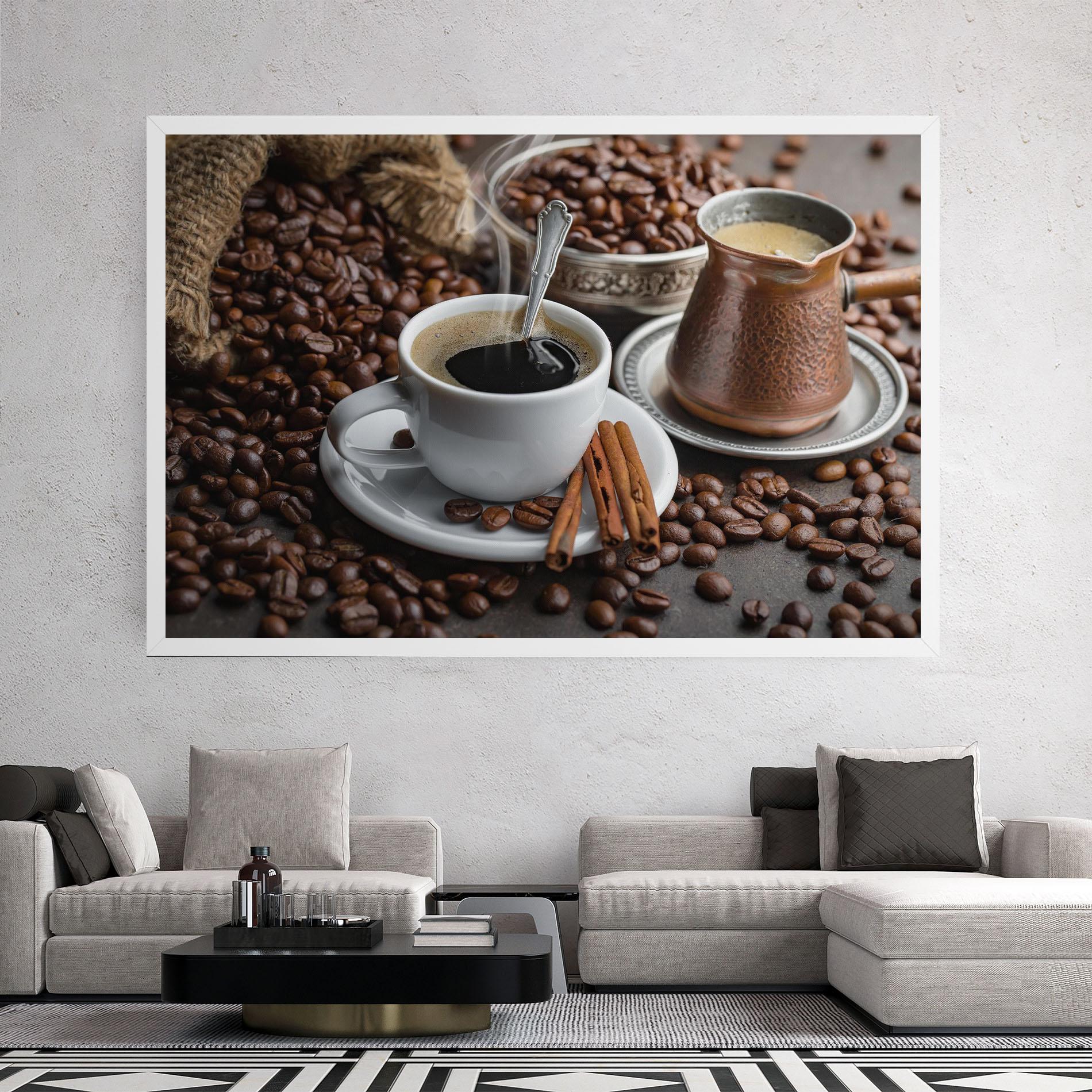 Obraz na Płótnie Black Coffee Beans mockup 2