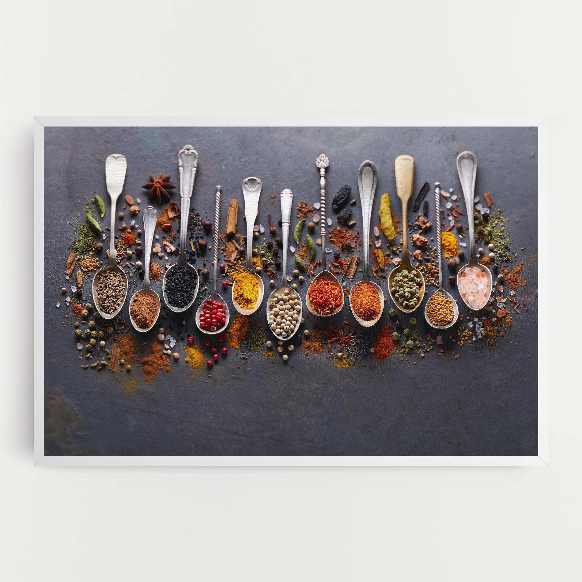 Obraz na Płótnie Spices Black Board mockup 0