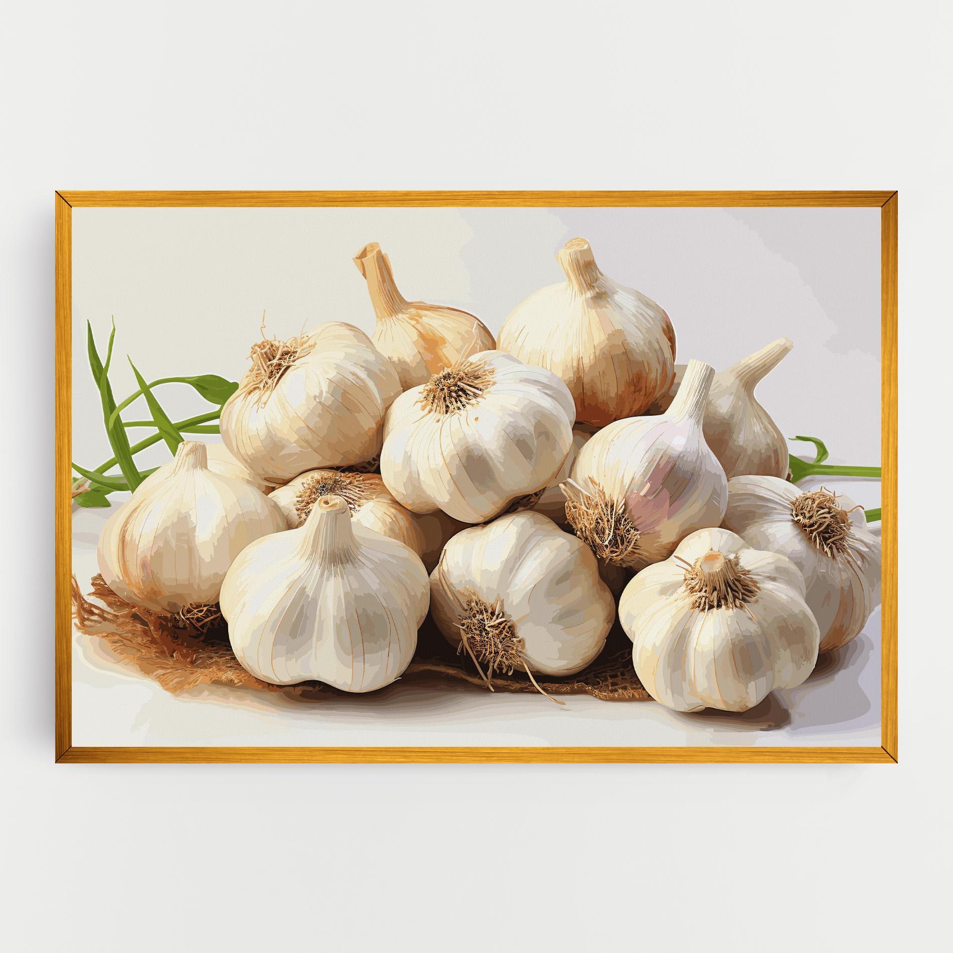 Obraz na Płótnie Garlic Art mockup 0