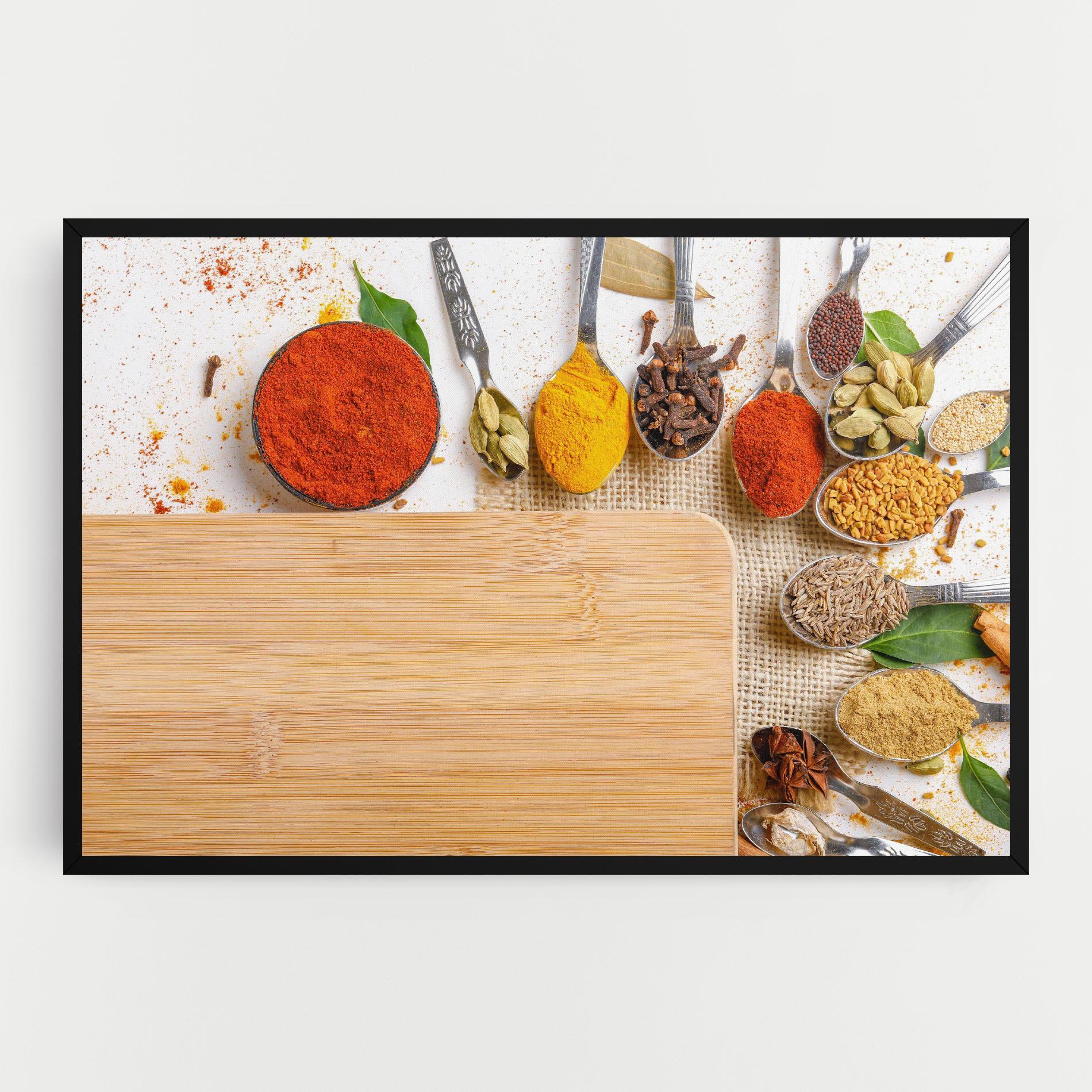 Obraz na Płótnie Spices Spoons mockup 0