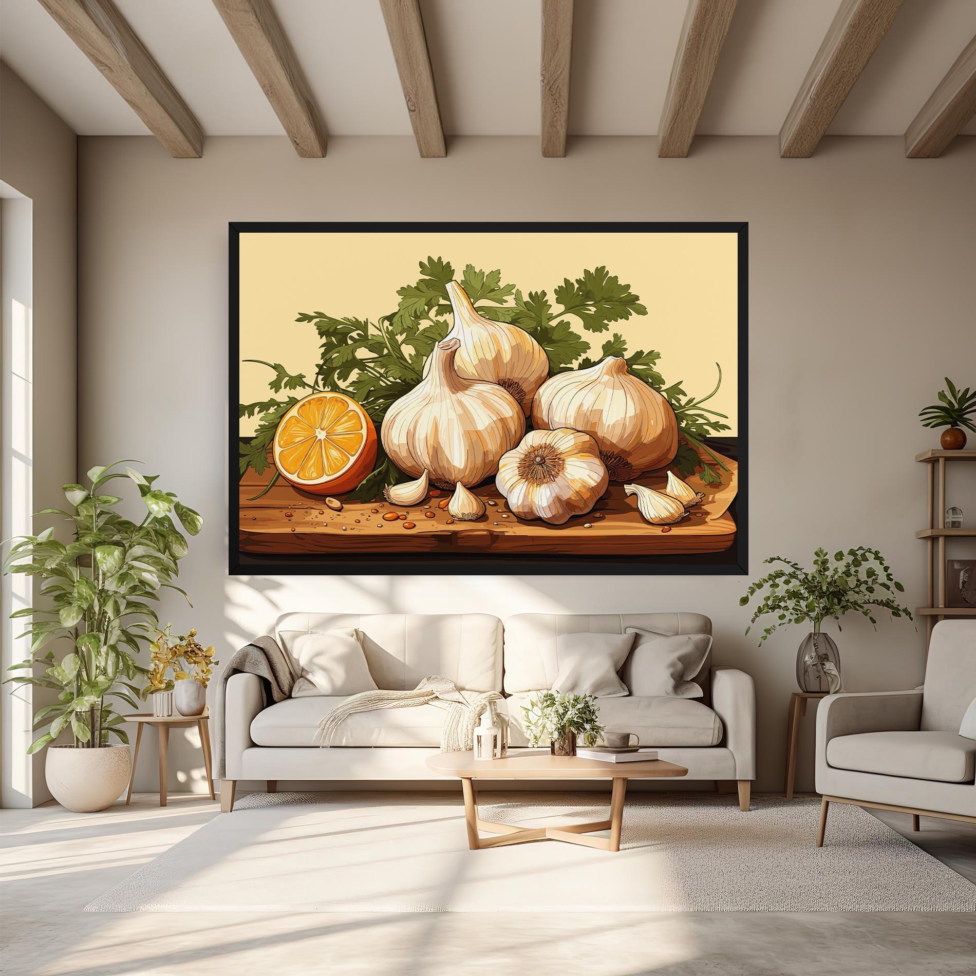 Obraz na Płótnie Garlic Lemon mockup 6