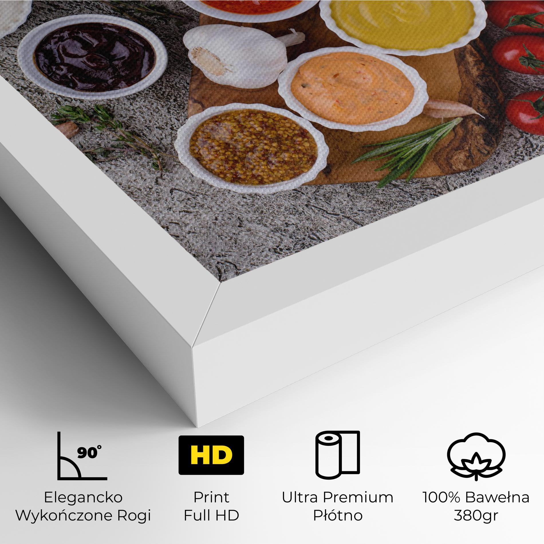 Obraz na Płótnie Different Sauces mockup 4