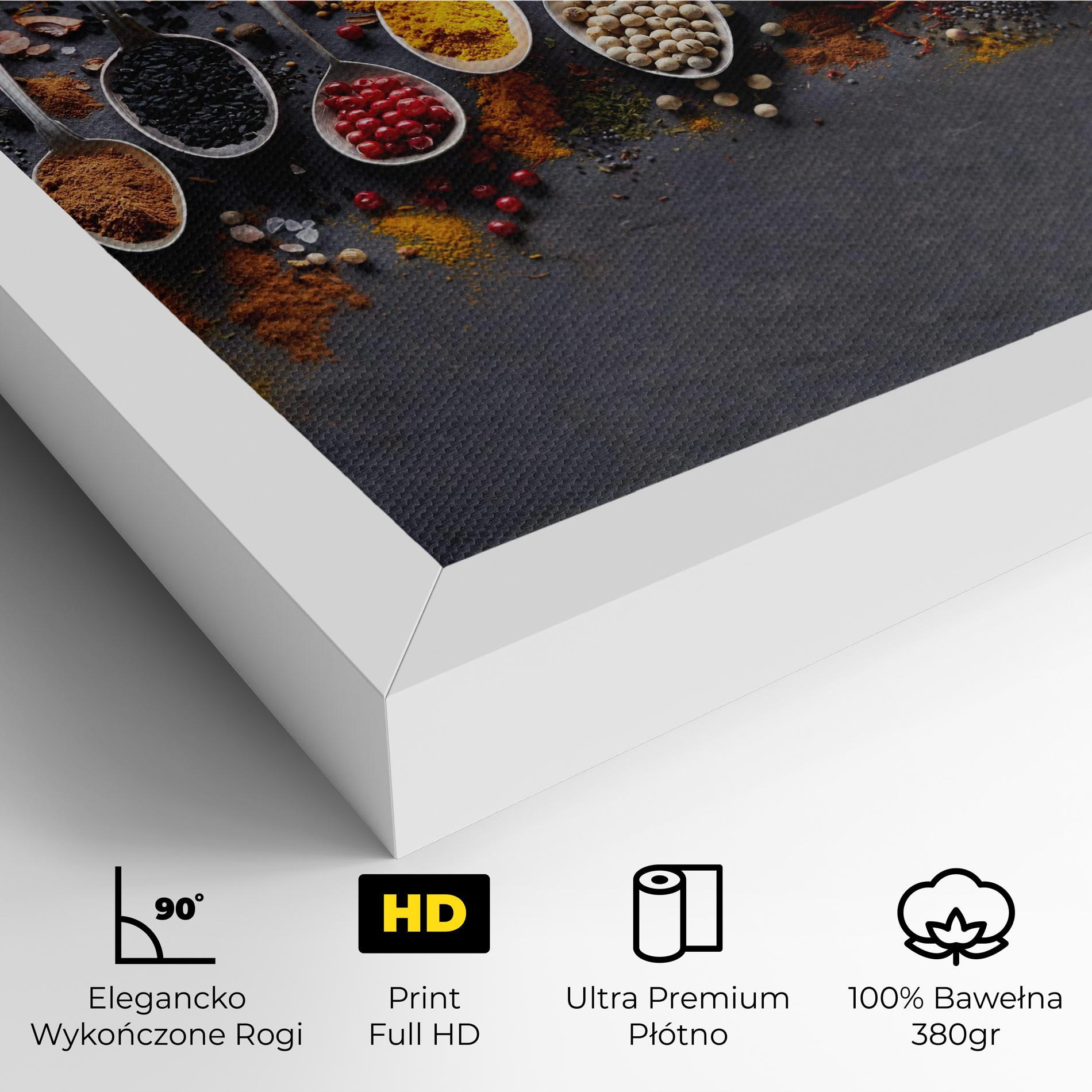 Obraz na Płótnie Spices Black Board mockup 4