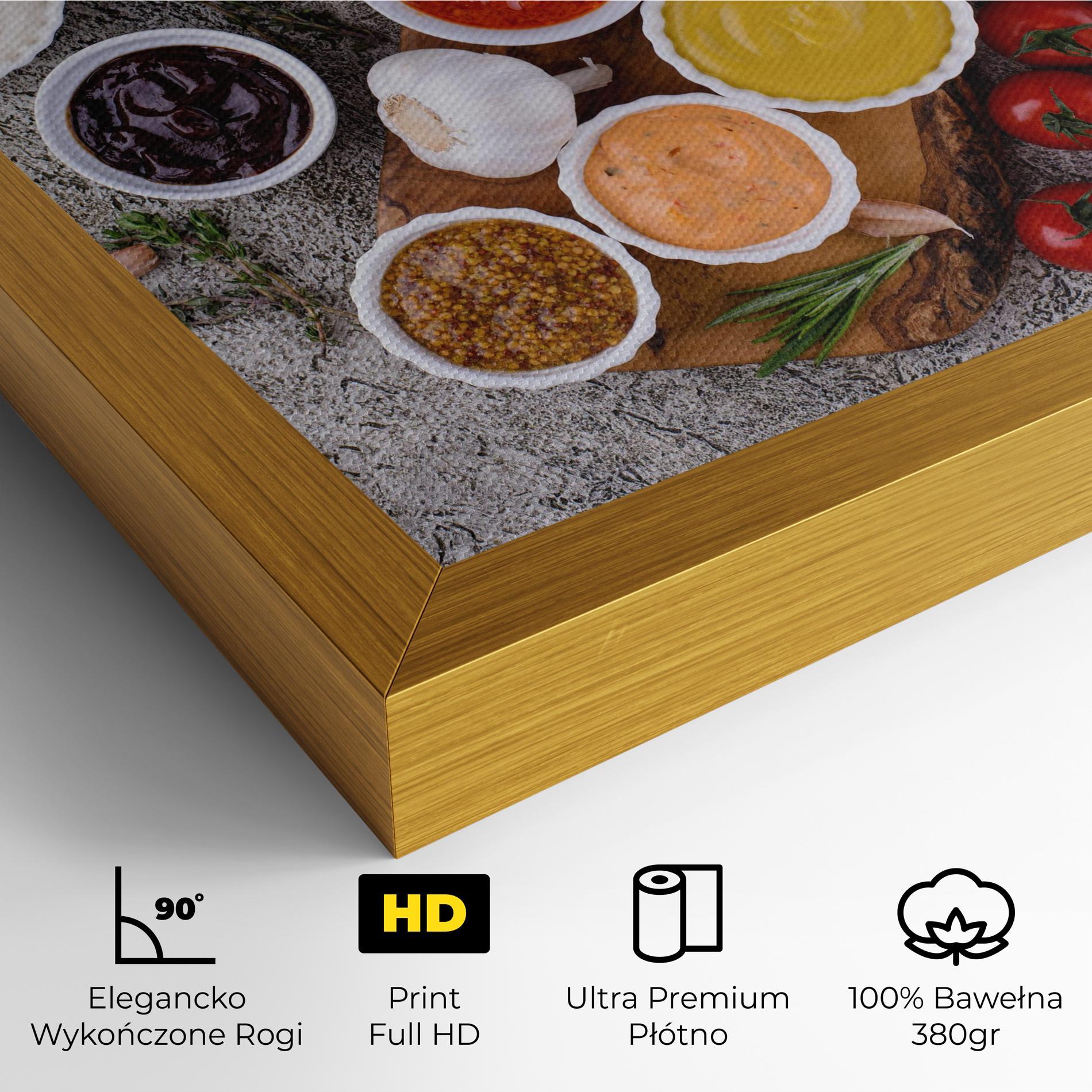 Obraz na Płótnie Different Sauces mockup 4
