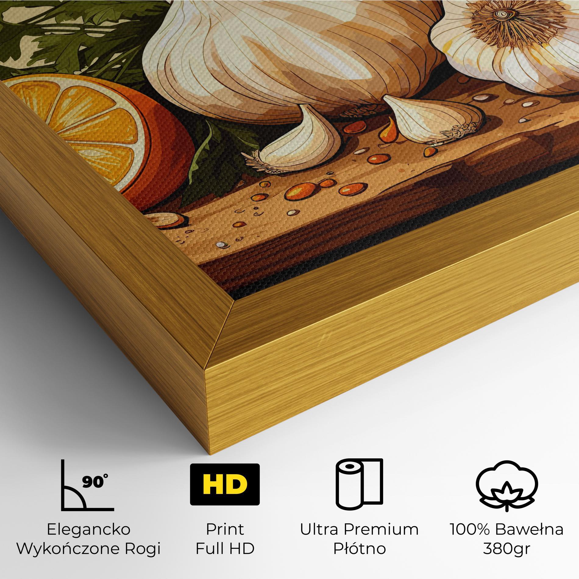 Obraz na Płótnie Garlic Lemon mockup 4