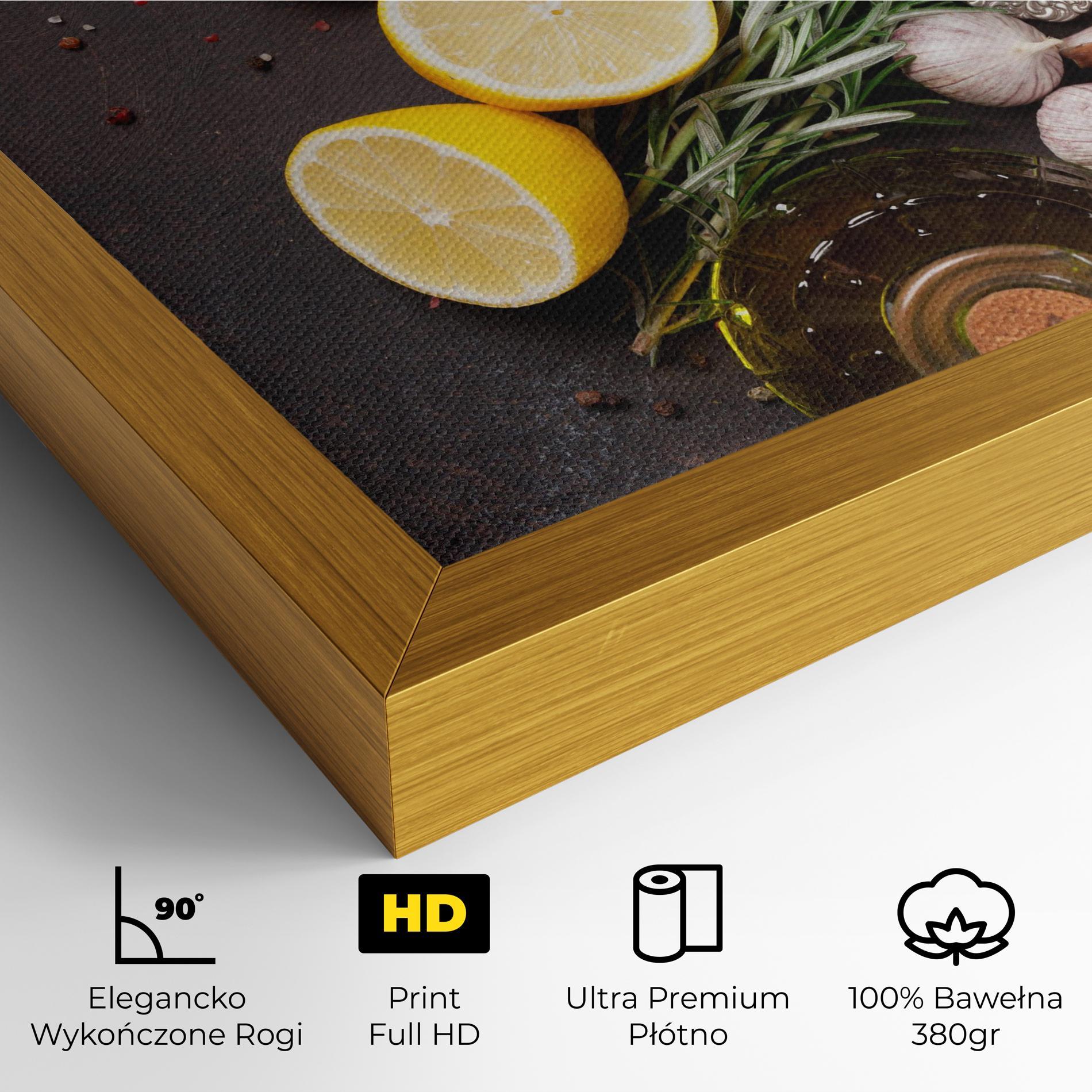Obraz na Płótnie Spices On Stone Table mockup 4