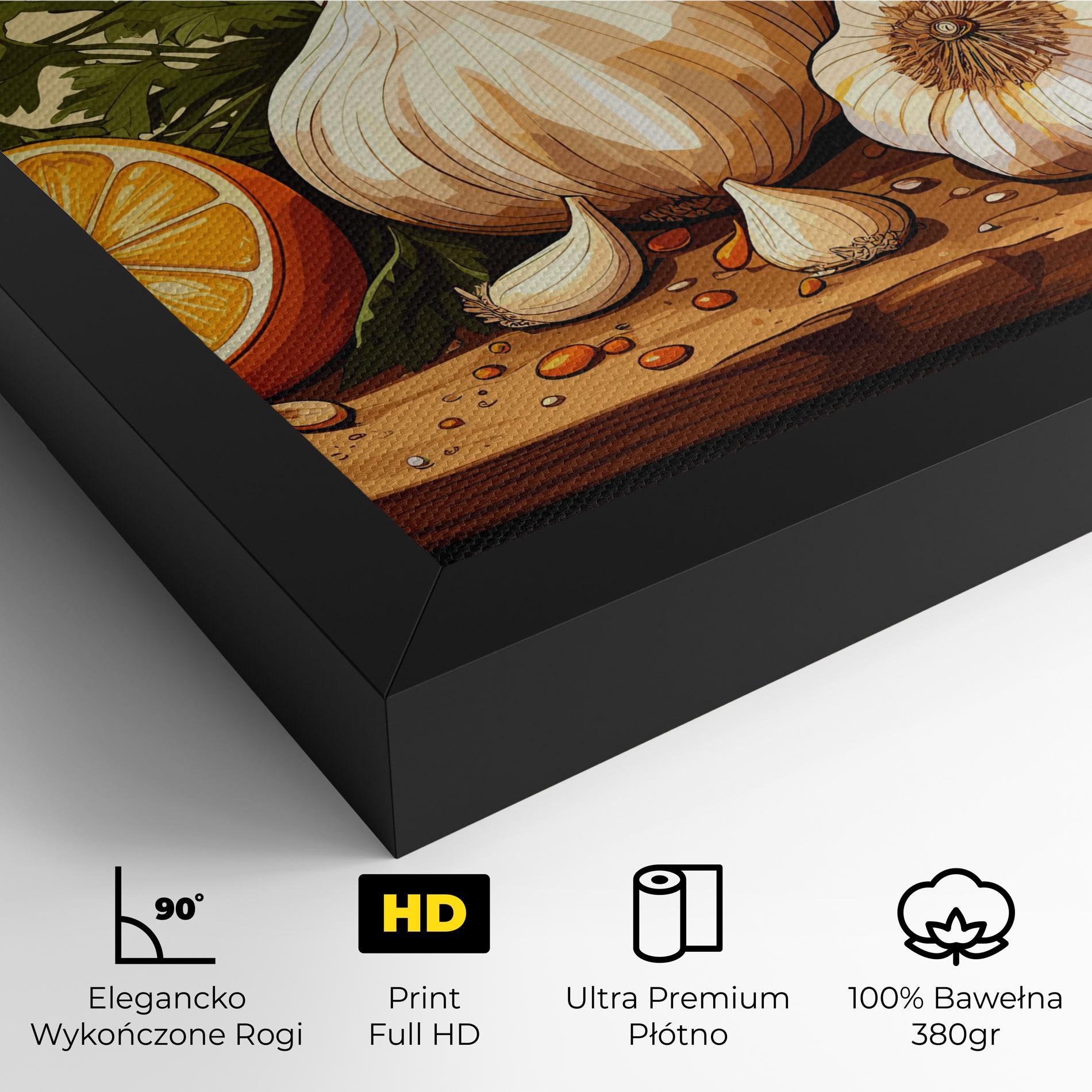 Obraz na Płótnie Garlic Lemon mockup 4