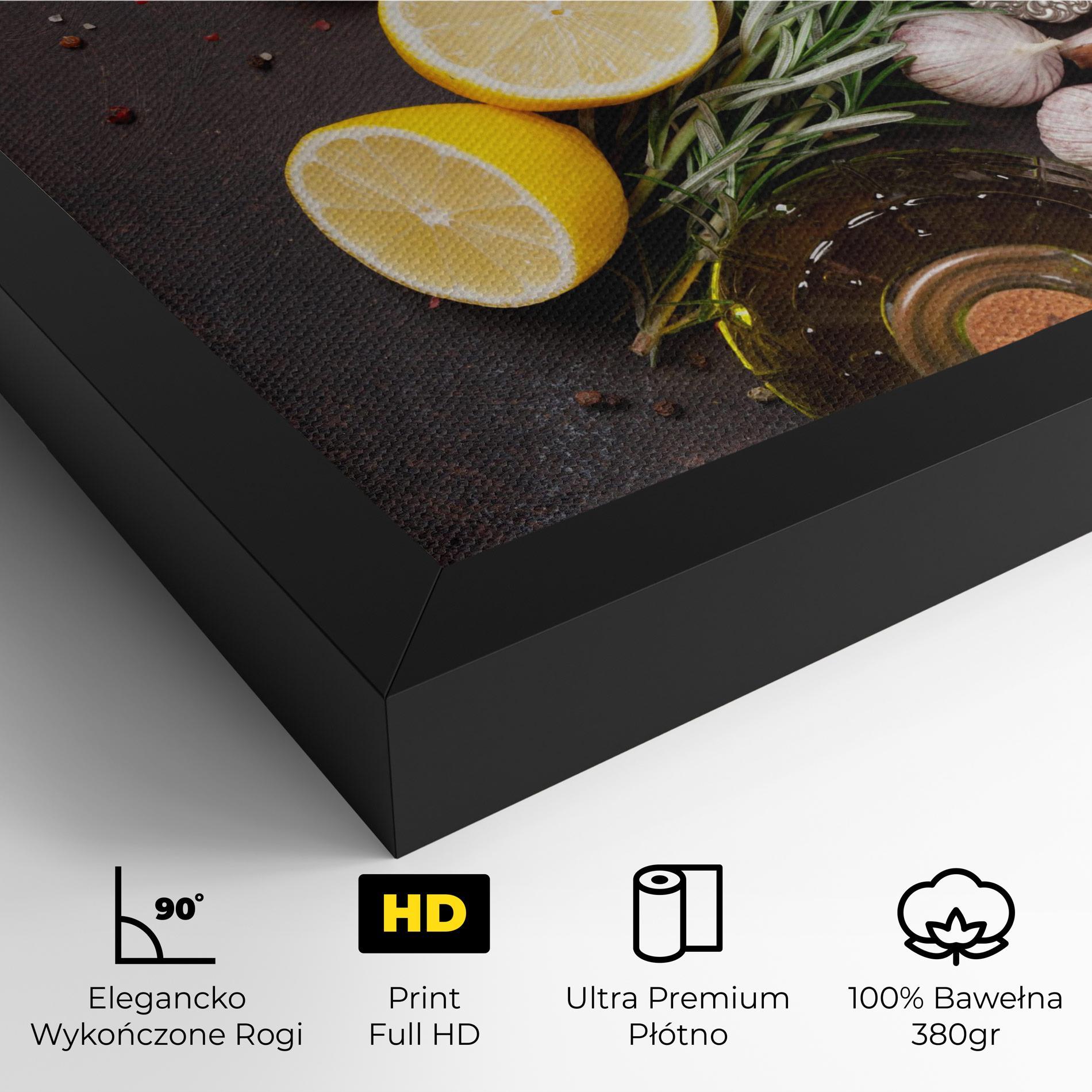 Obraz na Płótnie Spices On Stone Table mockup 4