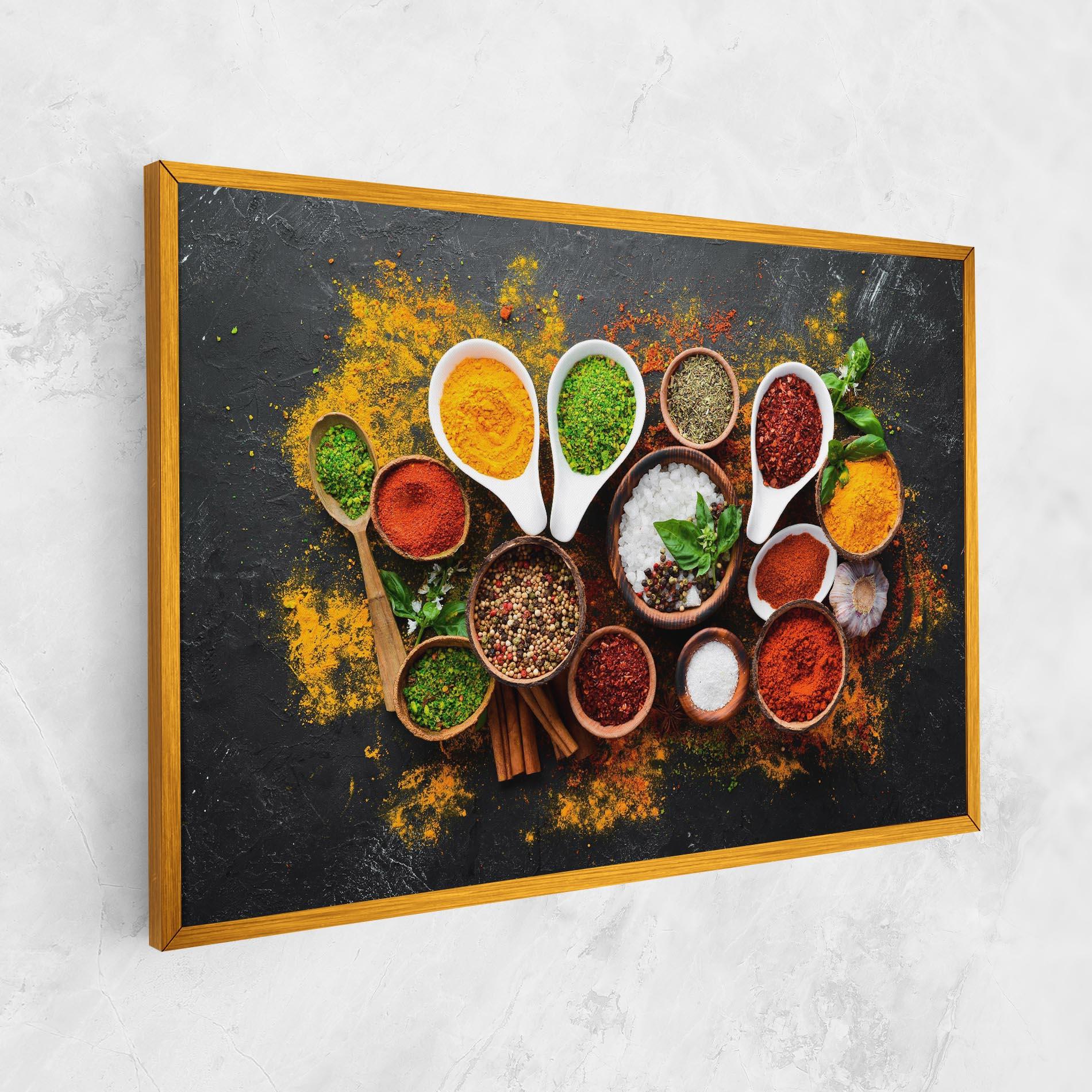 Obraz na Płótnie Colorful Herbs Spices mockup 1