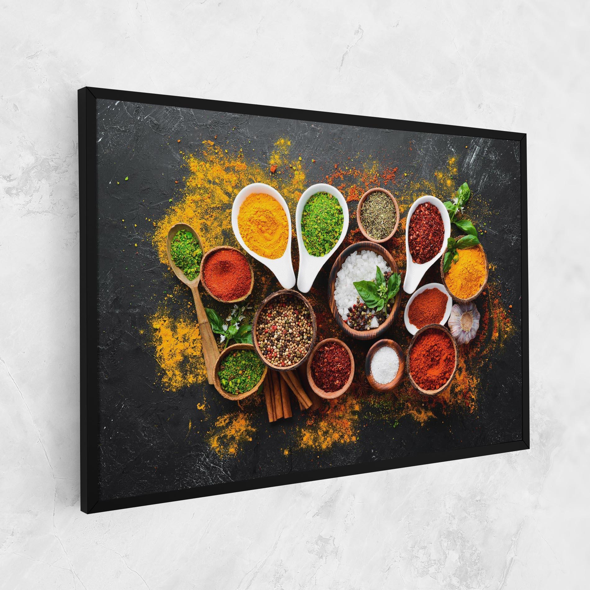Obraz na Płótnie Colorful Herbs Spices mockup 1