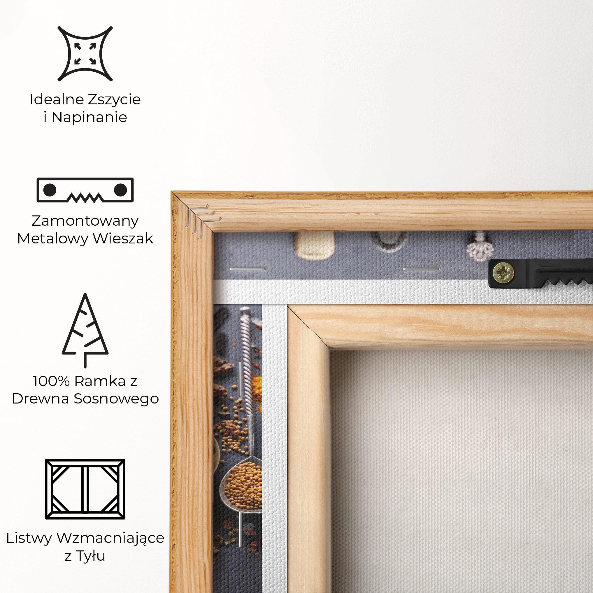 Obraz na Płótnie Spices Black Board mockup 5