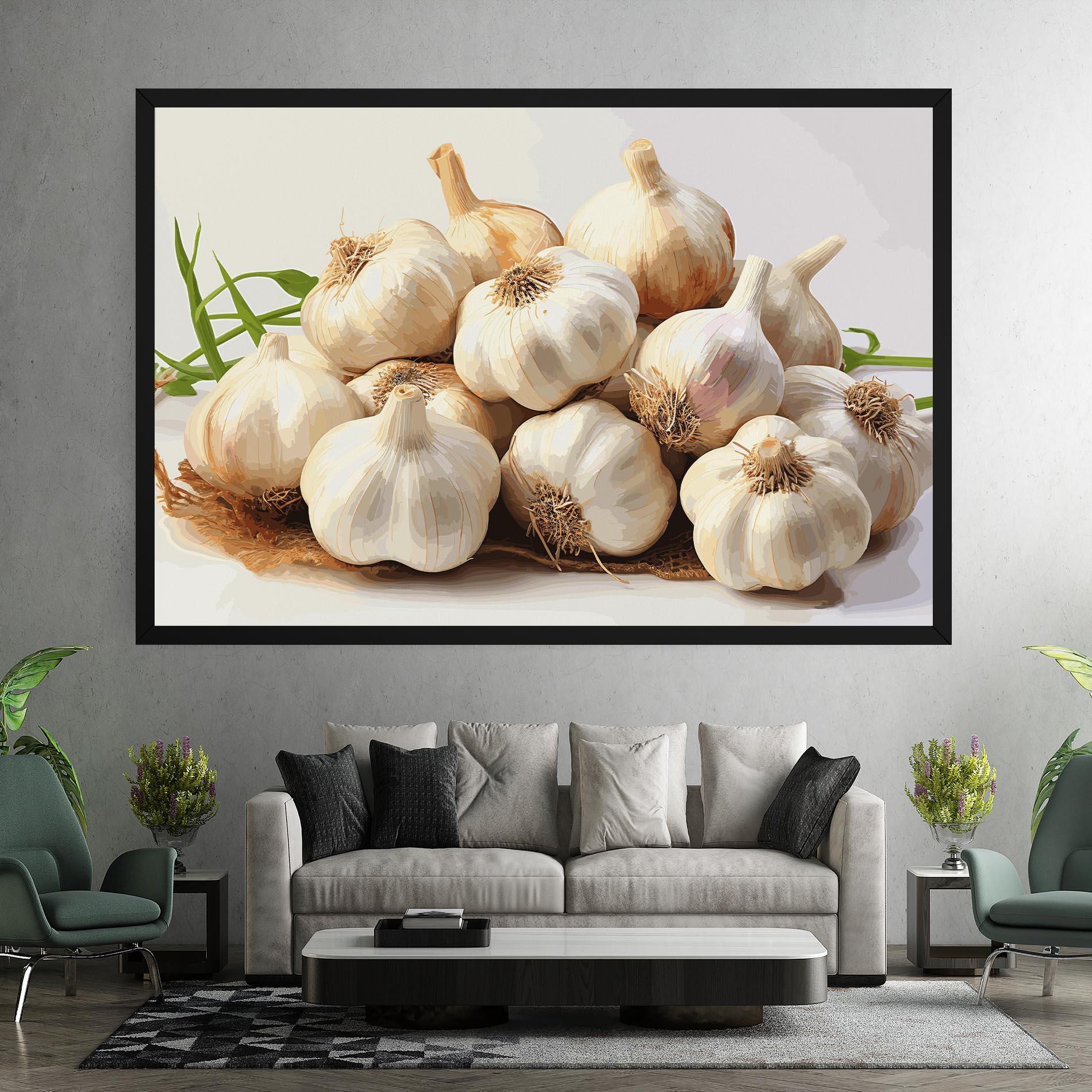 Obraz na Płótnie Garlic Art mockup 7