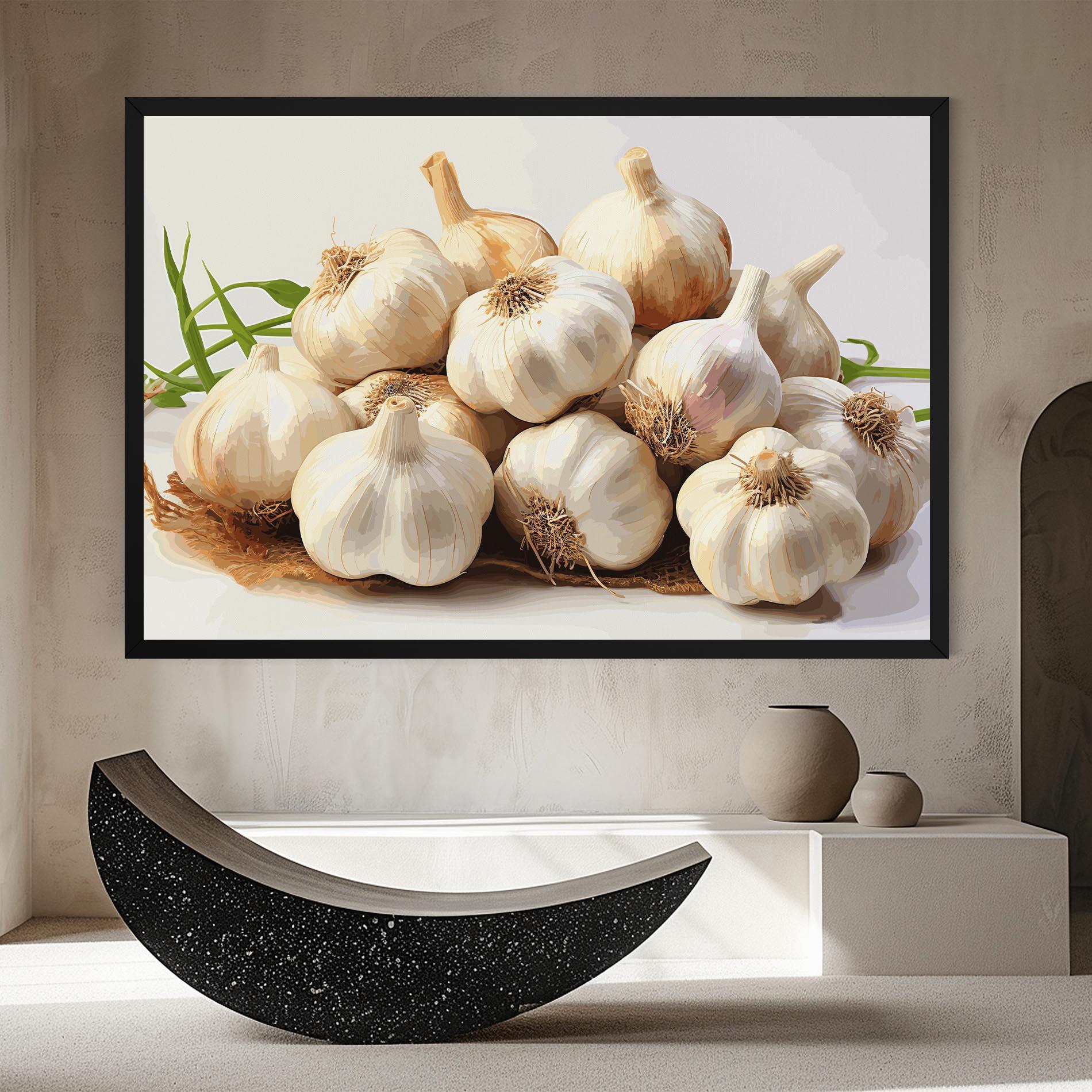 Obraz na Płótnie Garlic Art mockup 8