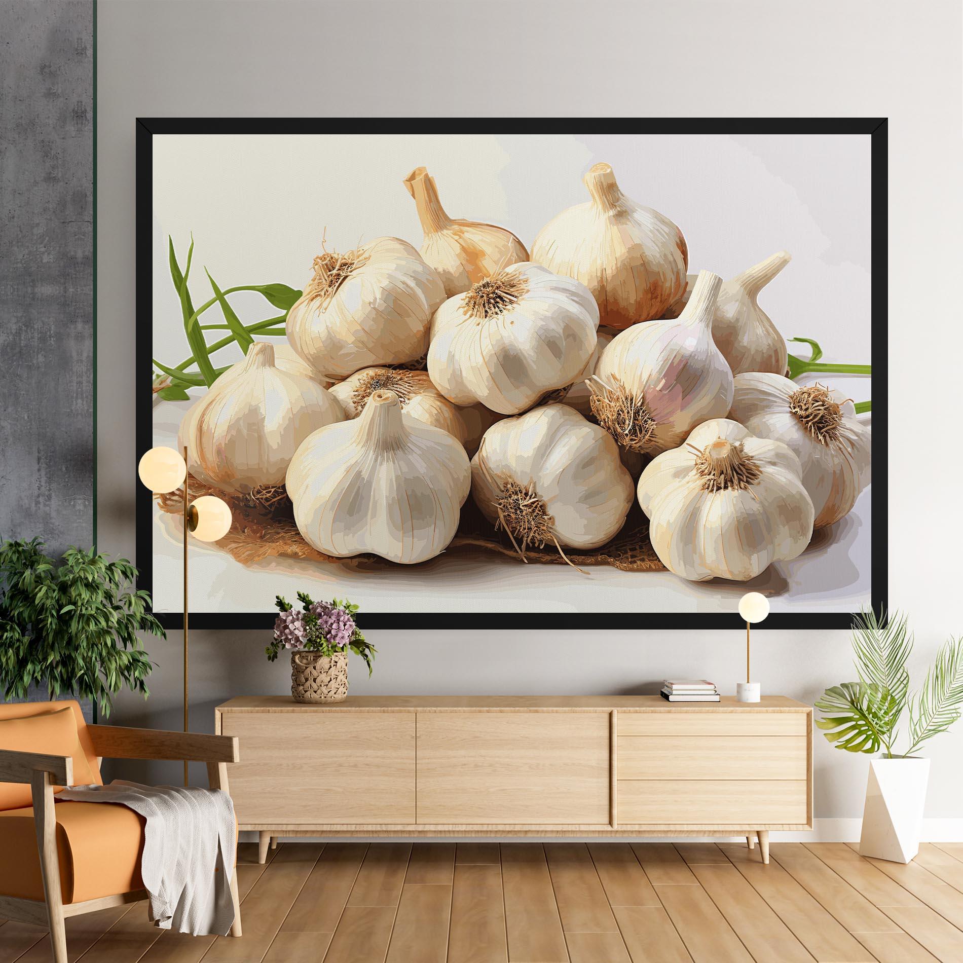 Obraz na Płótnie Garlic Art mockup 9