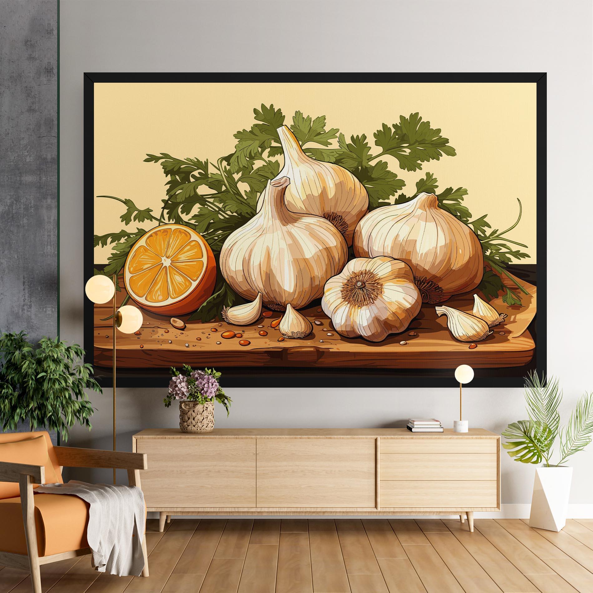Obraz na Płótnie Garlic Lemon mockup 9